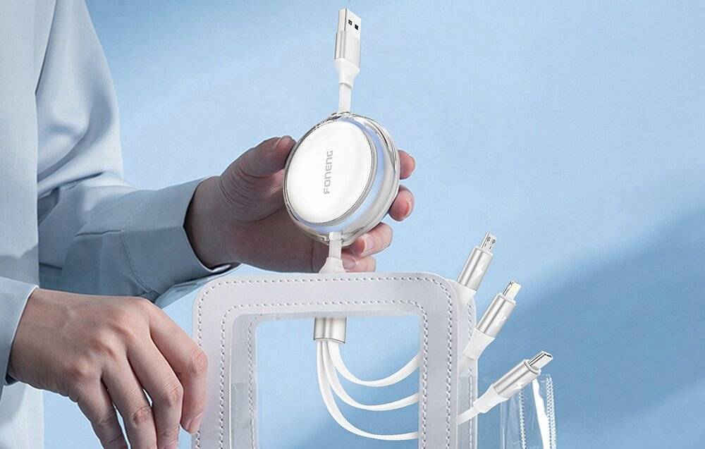 Foneng X113 3-in-1 Kabel 1.1M Weiß