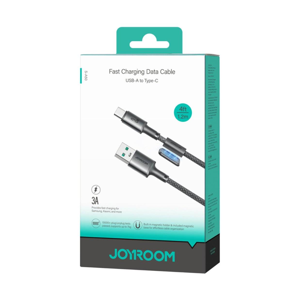 Kabel USB - USB-C Joyroom S-A50 Unbegrenzt 3A 1.2m szary