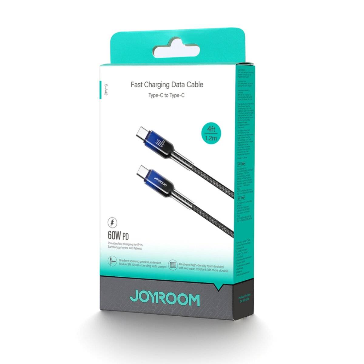 Joyroom S-A42 60W USB-C Kabel 1.2m schwarz