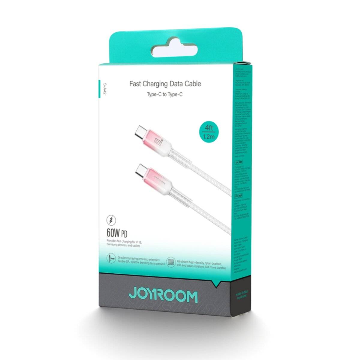 Kabel USB-C USB-C Joyroom S-A42 60W 1.2m biały