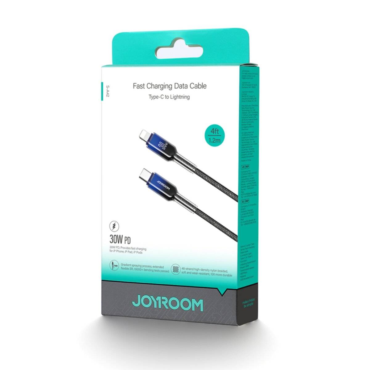 Kabel USB-C Lightning Joyroom S-A42 30W 1.2m czarny