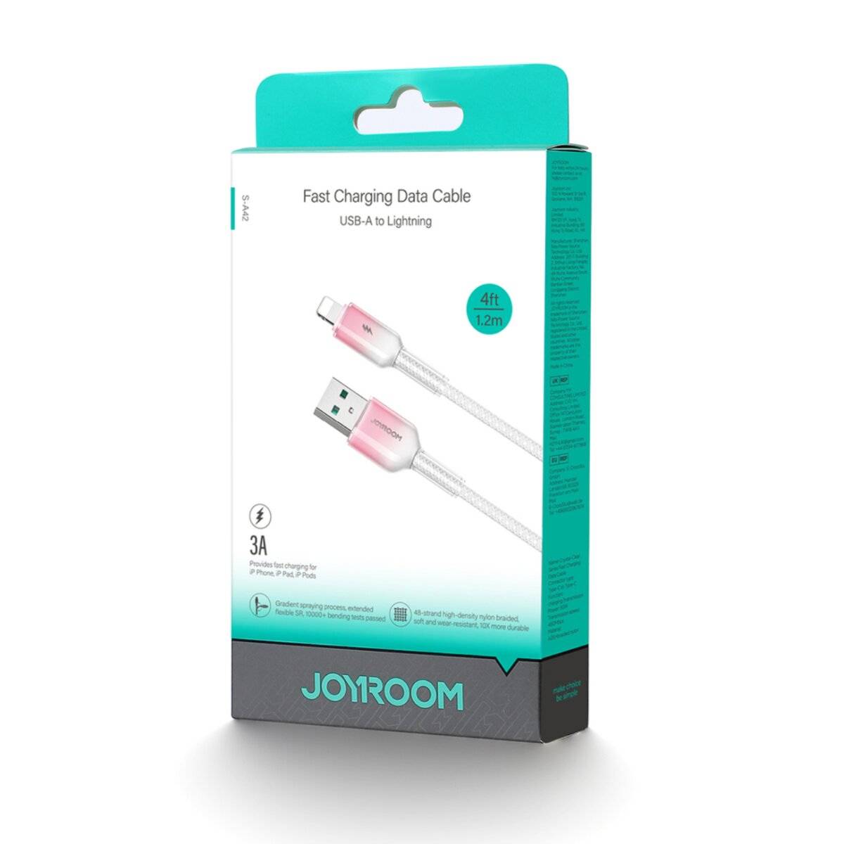 Kabel USB-A Lightning Joyroom S-A42 3A 1.2m biały