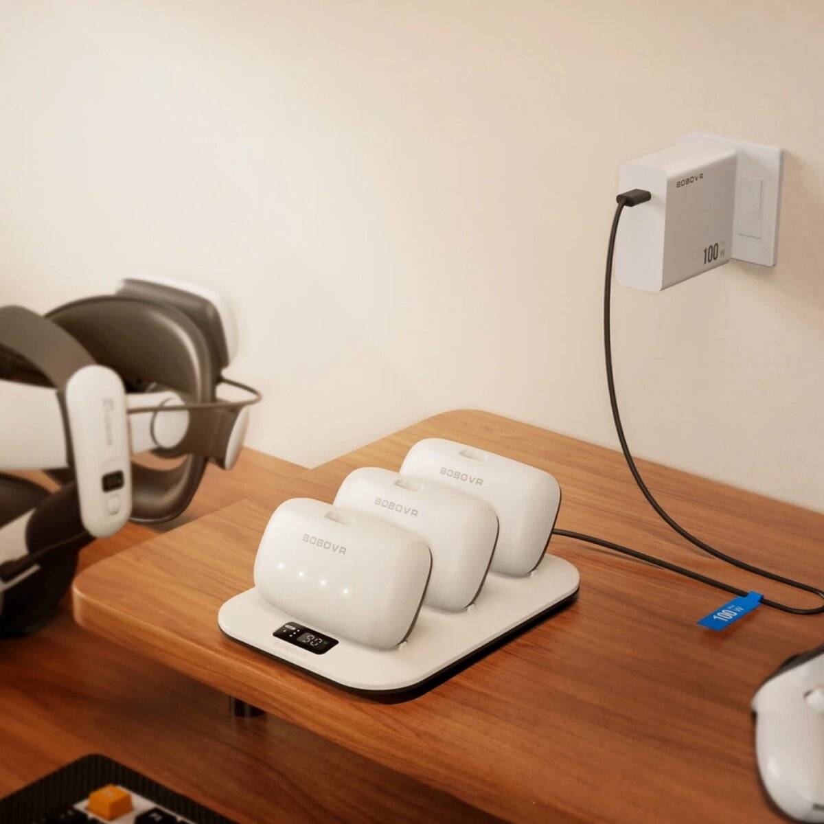 BoboVR BD3 Dockingstation für B100 Akkus USB C PD 3fach 30 W Schnellladung