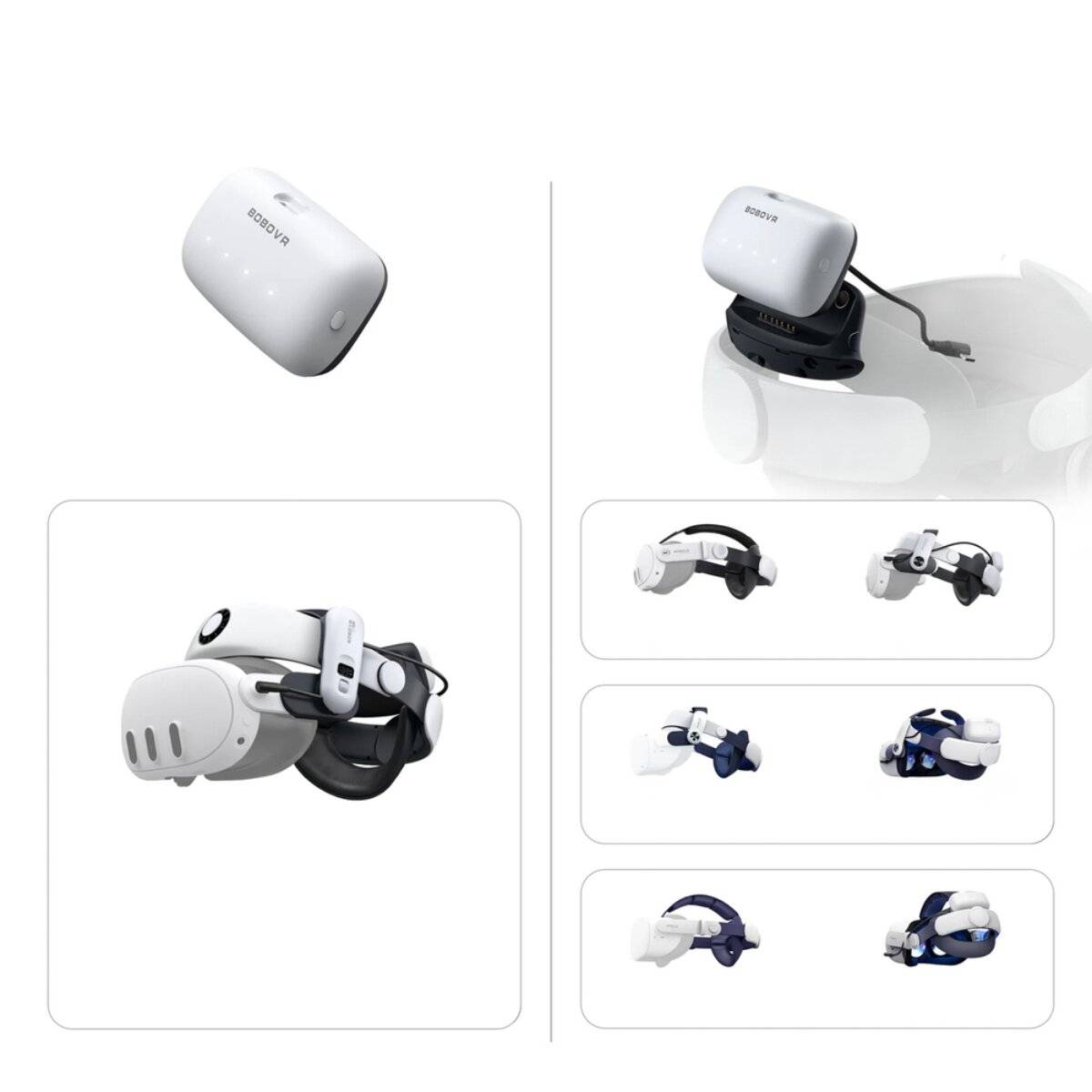 BoboVR B100 Externer Akku für S3 Pro & E3 Pro VR Headsets Weiß