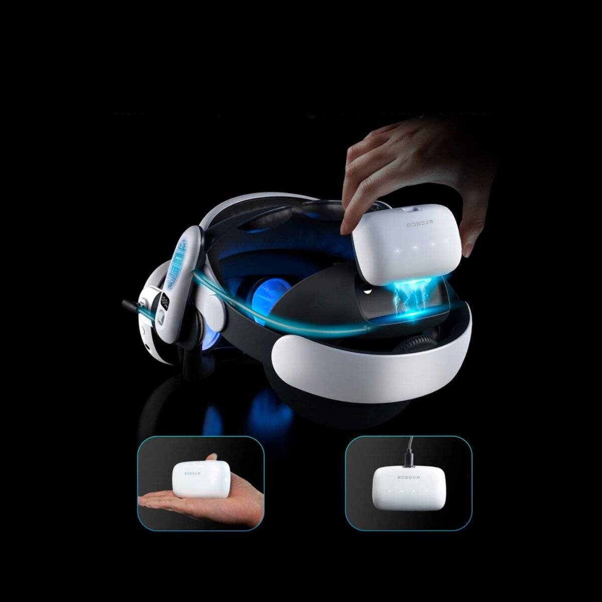 BoboVR B100 Externer Akku für S3 Pro & E3 Pro VR Headsets Weiß