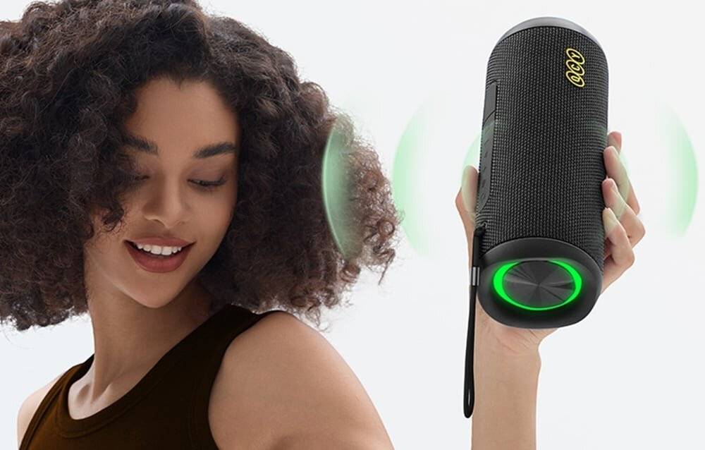 QCY SP7 kabelloser Lautsprecher (schwarz)