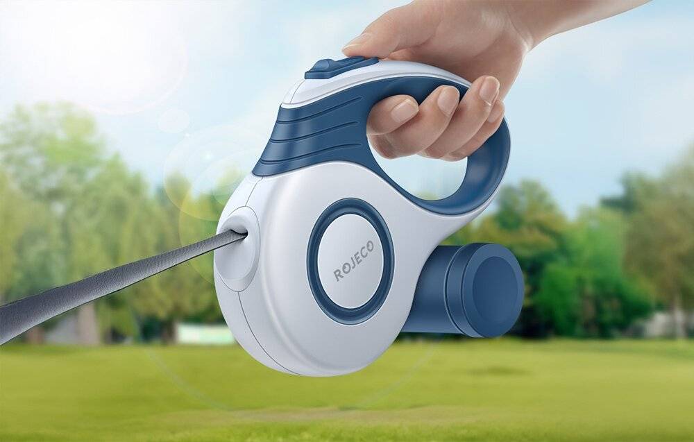 Rojeco A12 5M Automatisch einziehbare Hundeleine (blau)