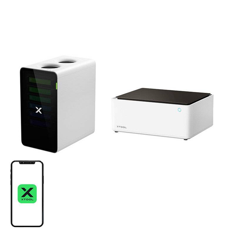 2-in-1 xTool M1 10W Lasergravierer + xTool SafetyPro™ AP2 Rauchabsorber