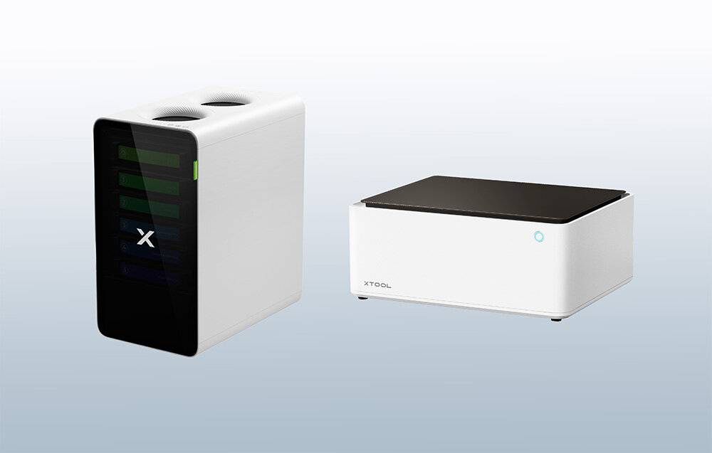 2-in-1 xTool M1 10W Lasergravierer + xTool SafetyPro™ AP2 Rauchabsorber