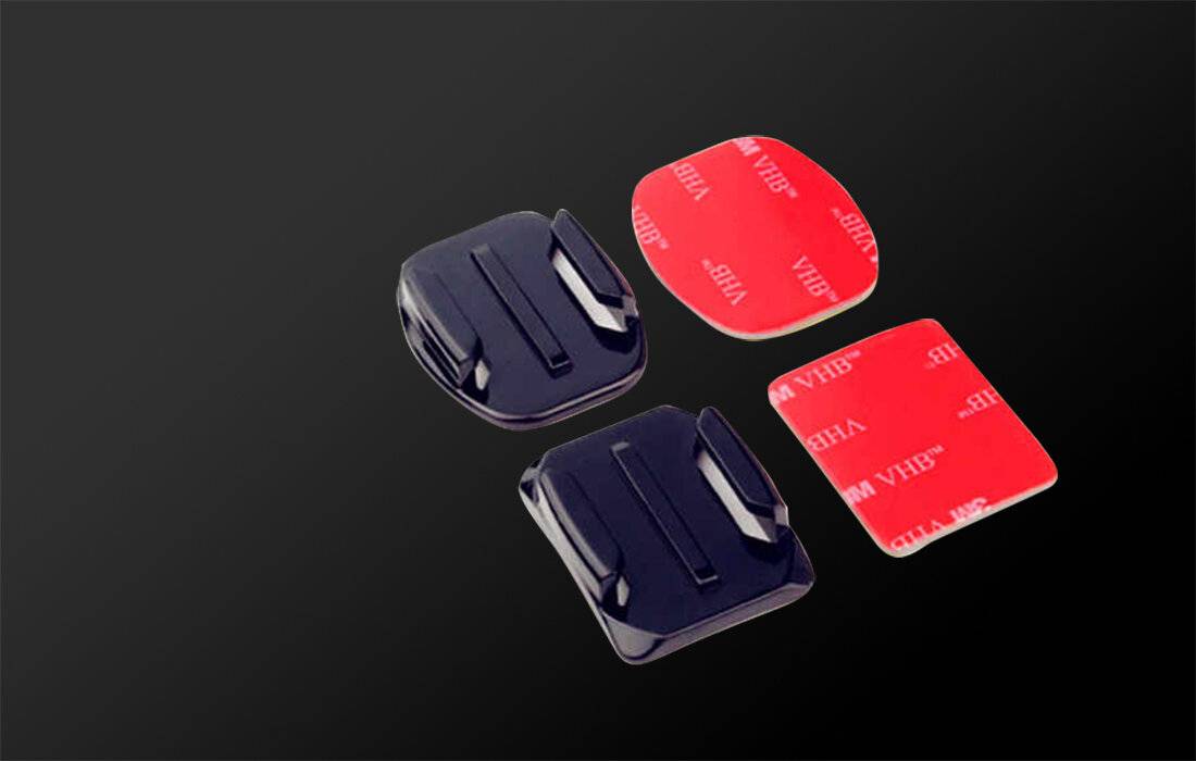 Set aus flacher und gebogener Klebehalterung Telesin 3M für GoPro (GP-BRK-004)