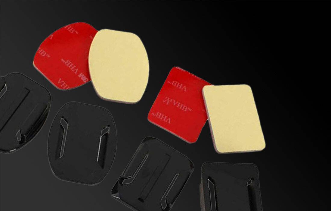 Set aus flacher und gebogener Klebehalterung Telesin 3M für GoPro (GP-BRK-004)