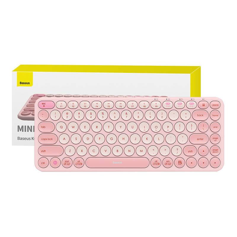 Baseus K01A Drahtlose Tri-Mode Tastatur Baby Pink