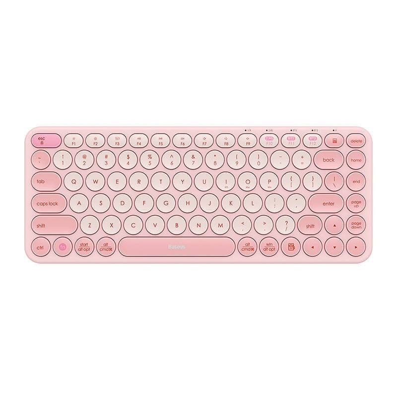 Baseus K01A Drahtlose Tri-Mode Tastatur Baby Pink