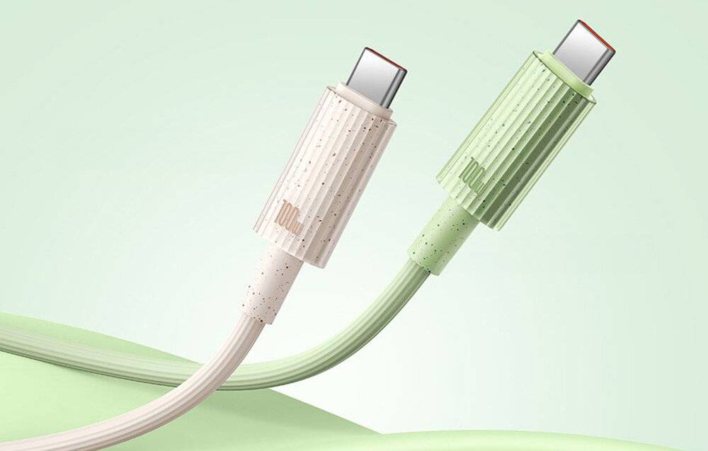 Schnellladekabel Baseus USB-C auf USB-C Habitat Series 2m 100W (grün)