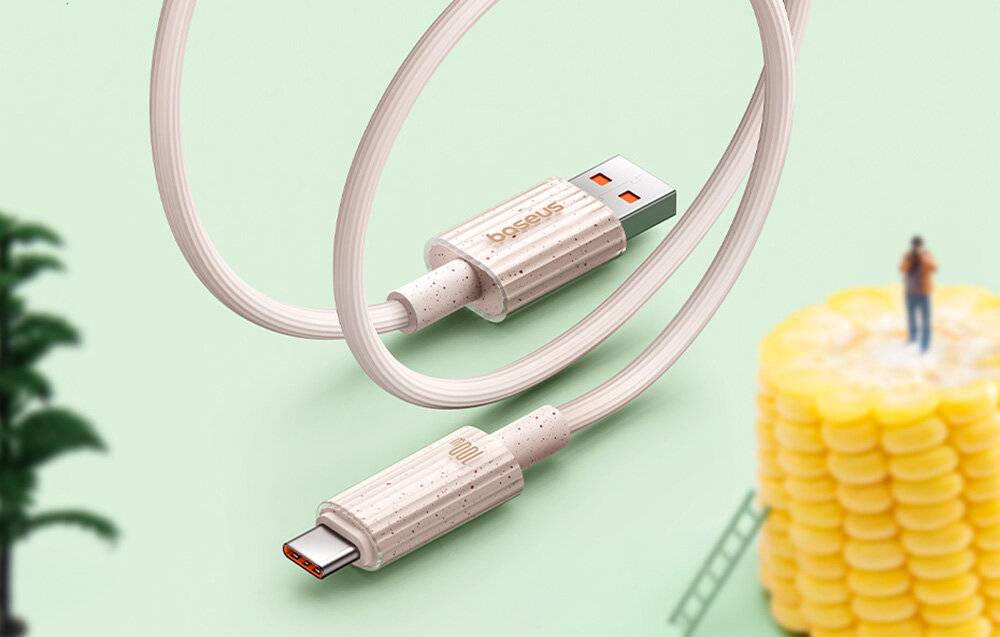 Schnellladekabel Baseus USB zu USB-C Habitat Series 1m 100W (rosa)
