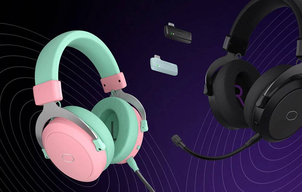 Cooler Master CH351-MC Gaming-Kopfhörer (grün-rosa)