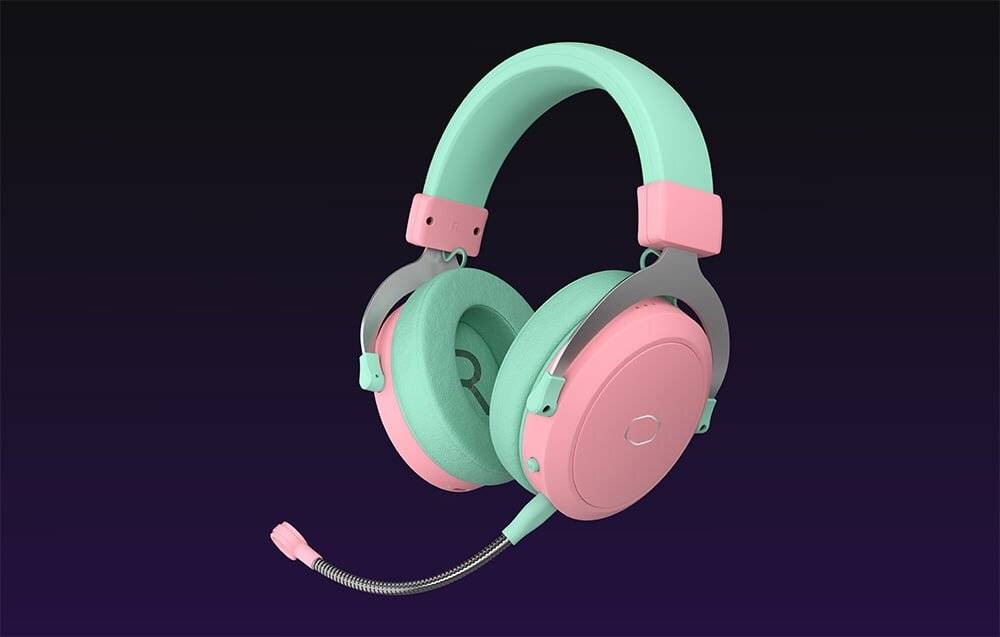 Cooler Master CH351-MC Gaming-Kopfhörer (grün-rosa)