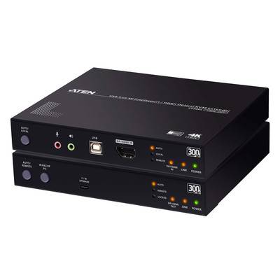 ATEN CE980 KVM LWL (MM) Konsolen-Extender, USB True 4K DisplayPort/HDMI (True4K) Signalsteuerung KVM