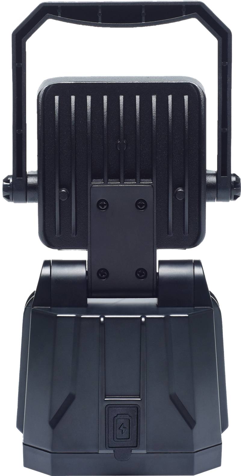 Berger & Schröter | Mobiler LED Arbeitscheinwerfer, 15 W Arbeitslicht, Magnetfuß, 8000 mAh 7,4 V Akku, 9 LEDs, weiß und orange, IP66, 90° verstell