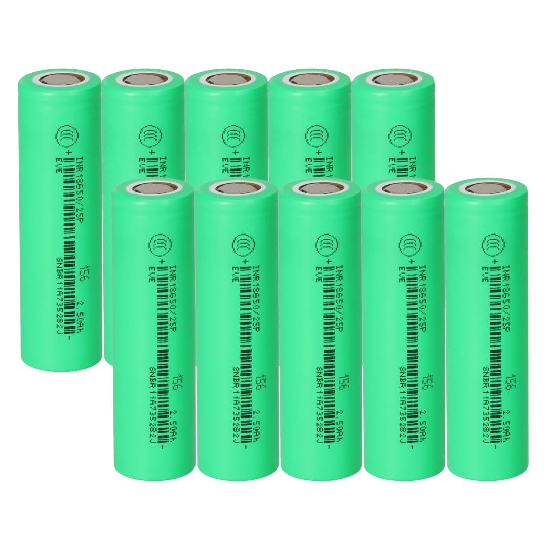 10x EVE INR18650-25P 2500mAh - 20A