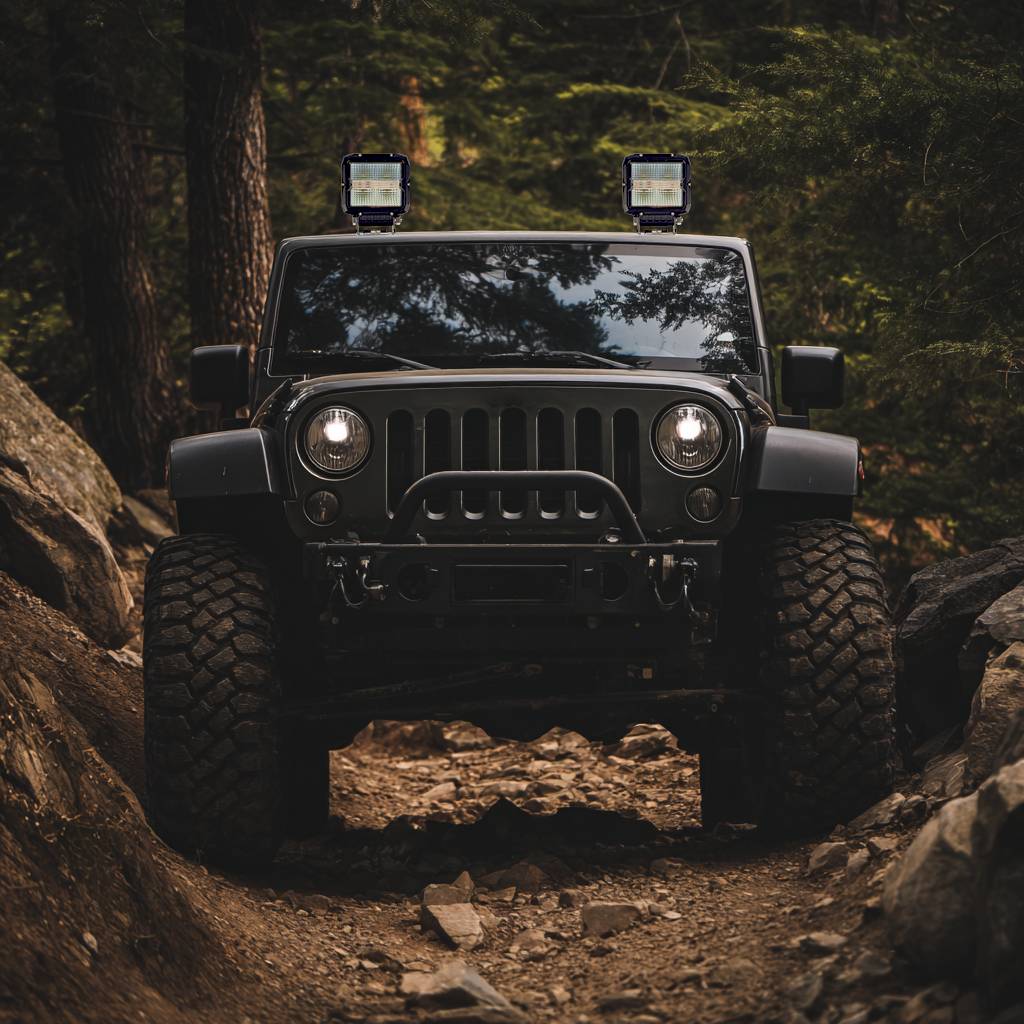 Berger & Schröter | Arbeitsscheinwerfer 60 W, Blitz, Positionslicht, 4 Weißlicht LEDs, 6 Orangelicht 9W LEDs, 12-24 V, kombinierbar, synchronisierba