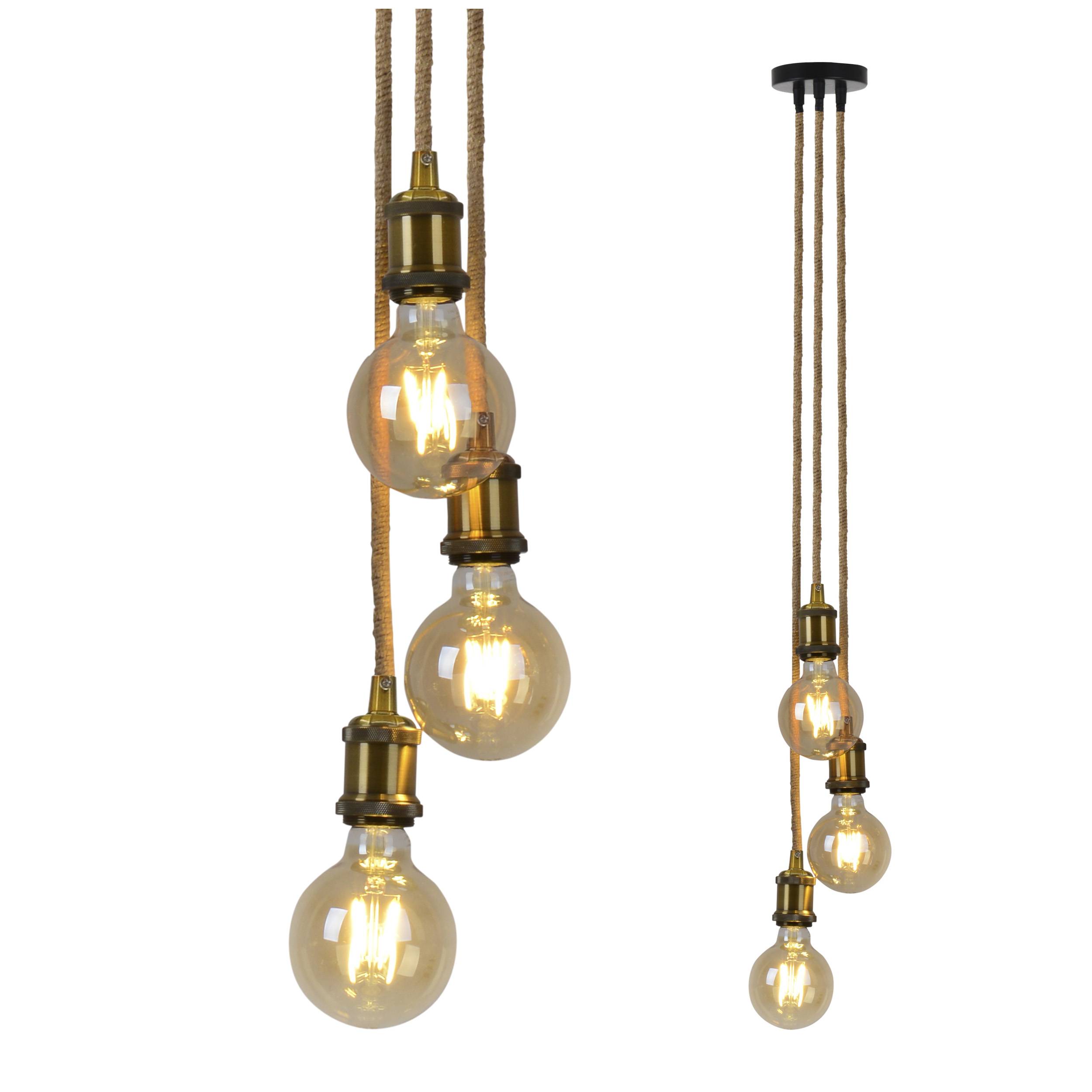 3er Metallbaldachin mit Hanfseil "ONTARIO"