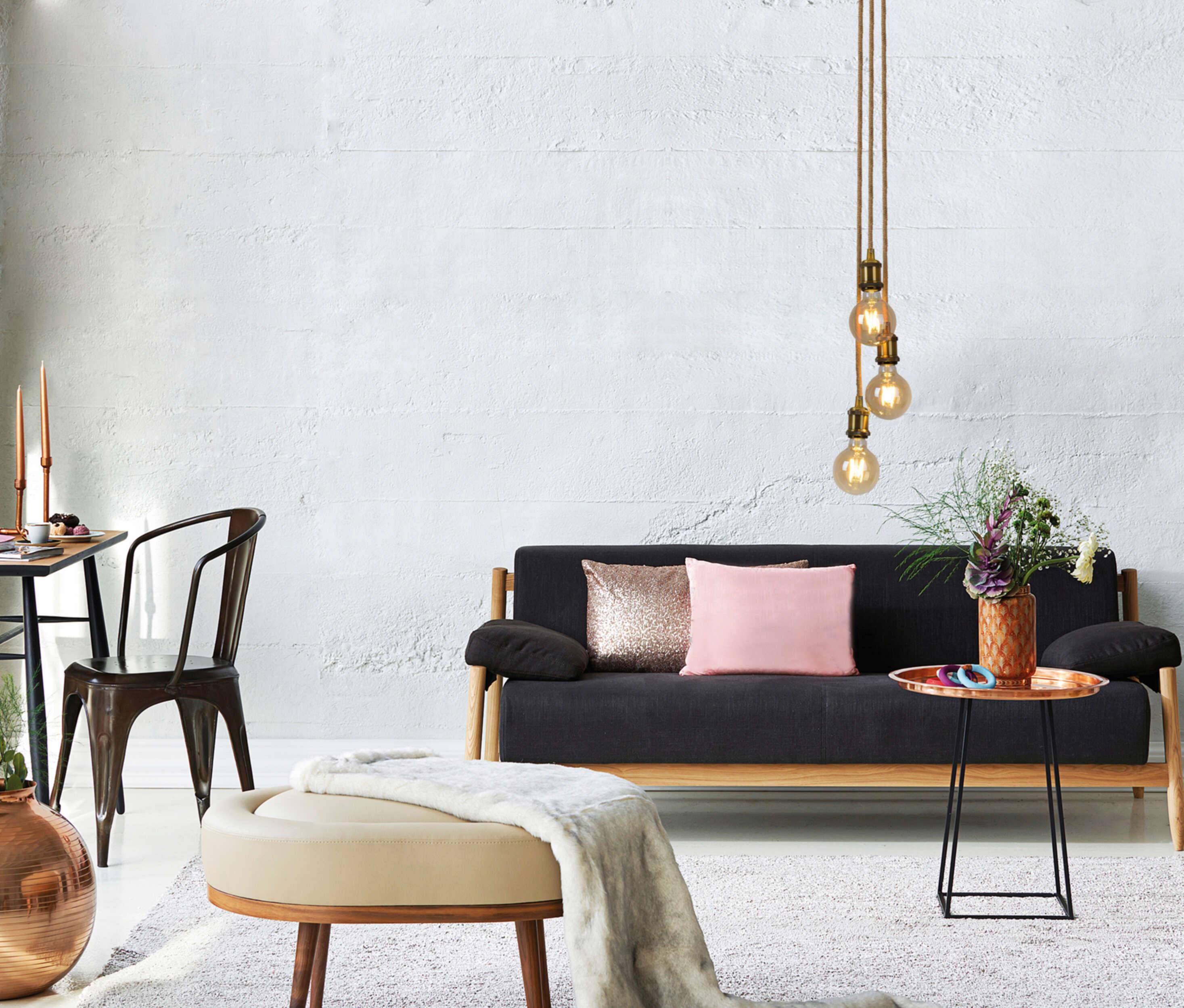 3er Metallbaldachin mit Hanfseil "ONTARIO"