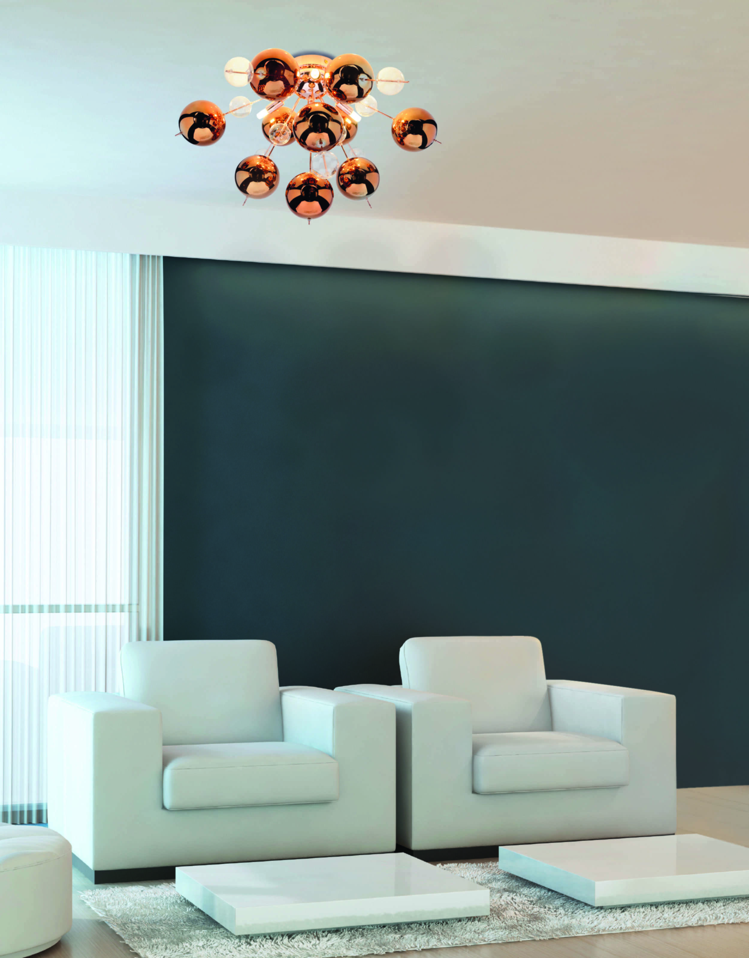 Deckenleuchte "EXPLOSION" kupfer