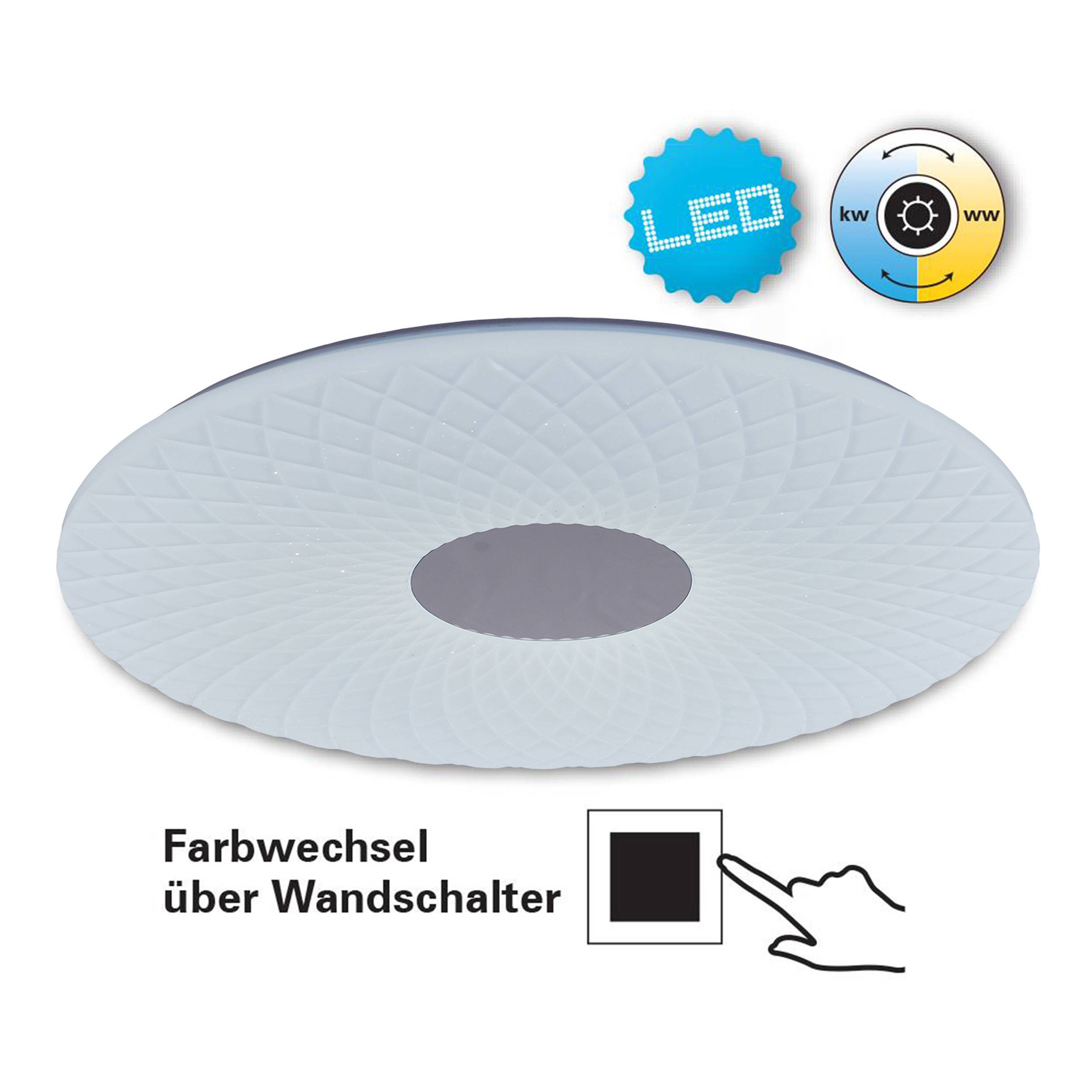 LED Deckenleuchte "PORTO" mit Kristalleffekt d: 48cm