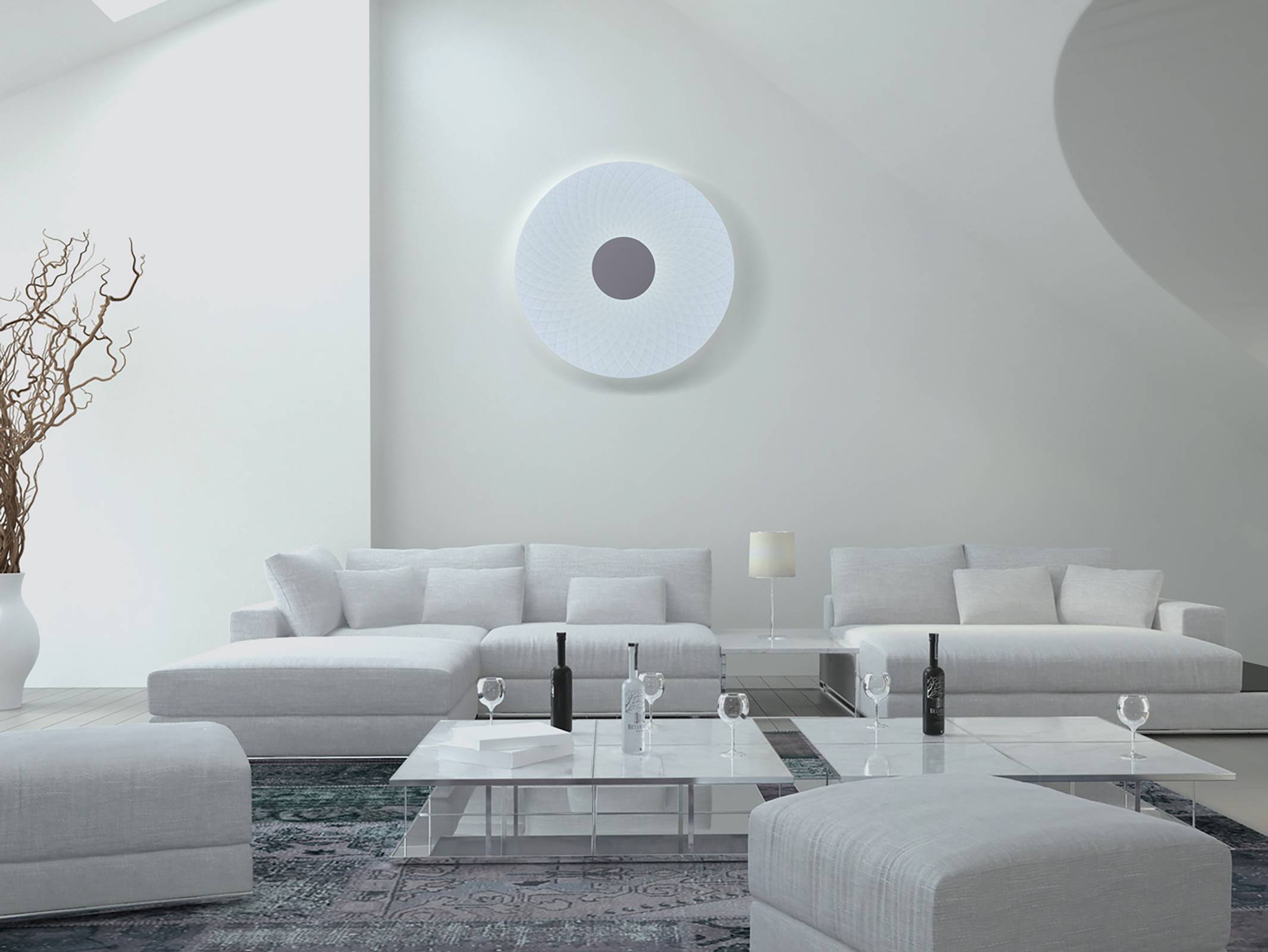 LED Deckenleuchte "PORTO" mit Kristalleffekt d: 48cm