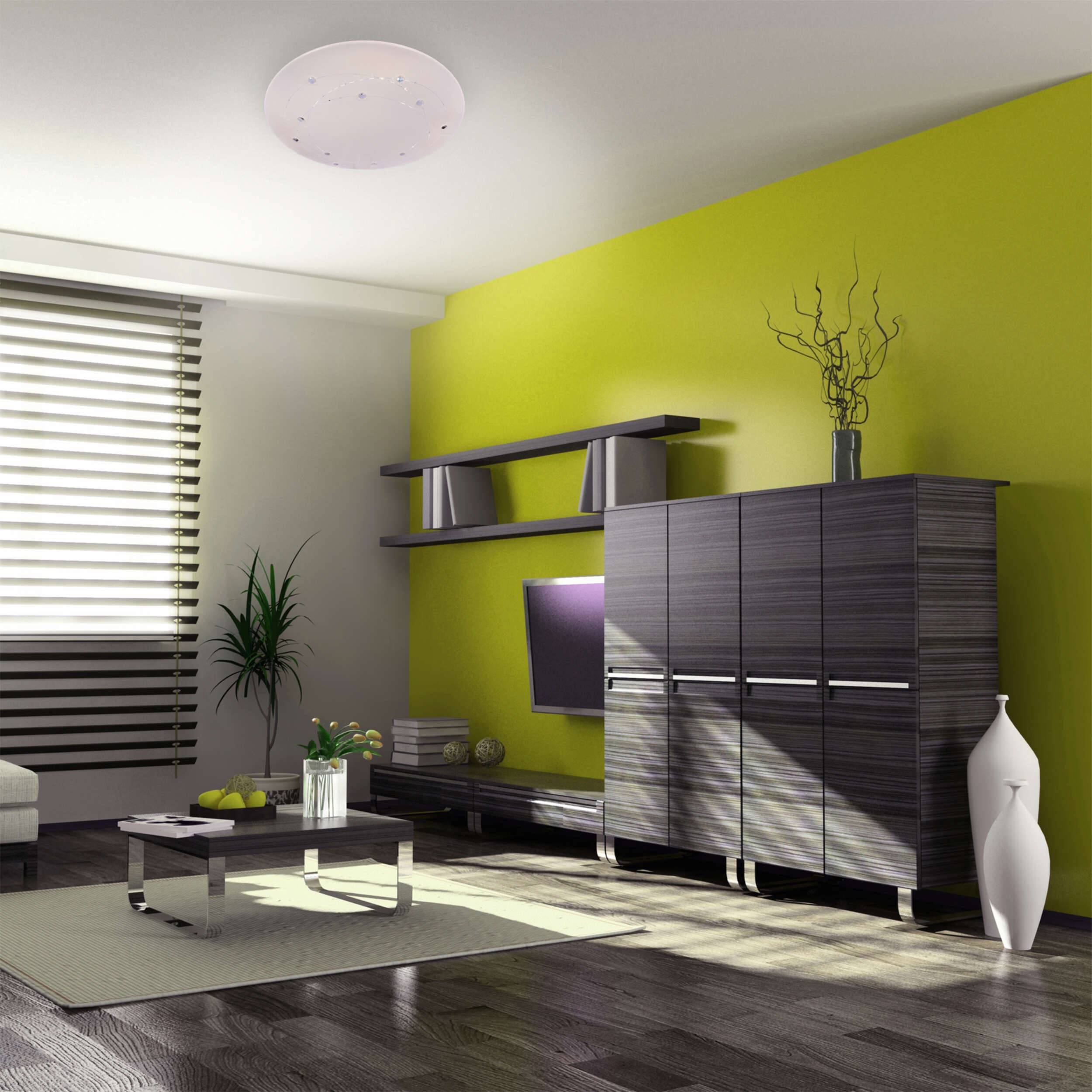 LED Deckenleuchte "LISSABON" mit Kristalleffekt