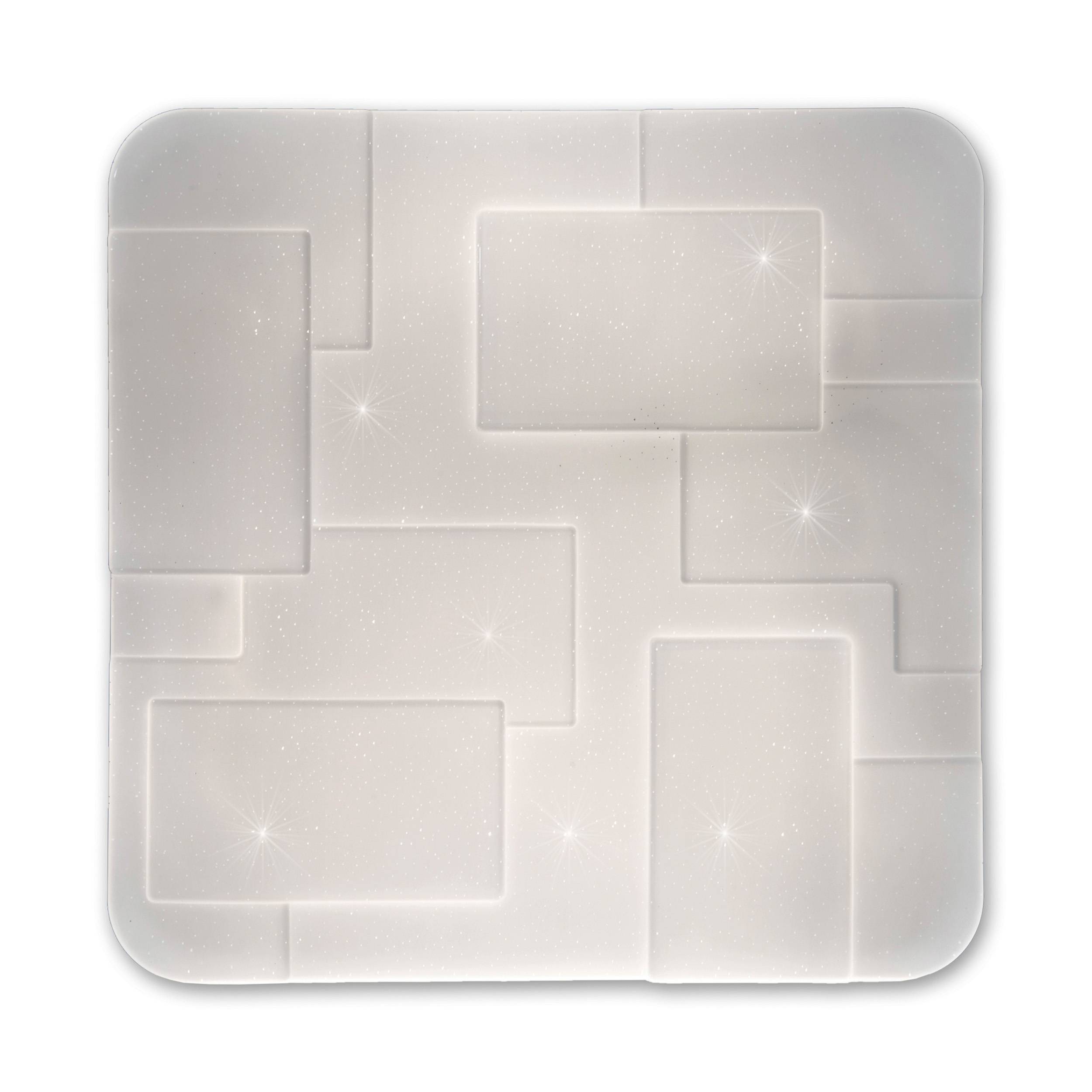 LED Deckenleuchte "LUXOR" 54x54cm Kristalleffekt