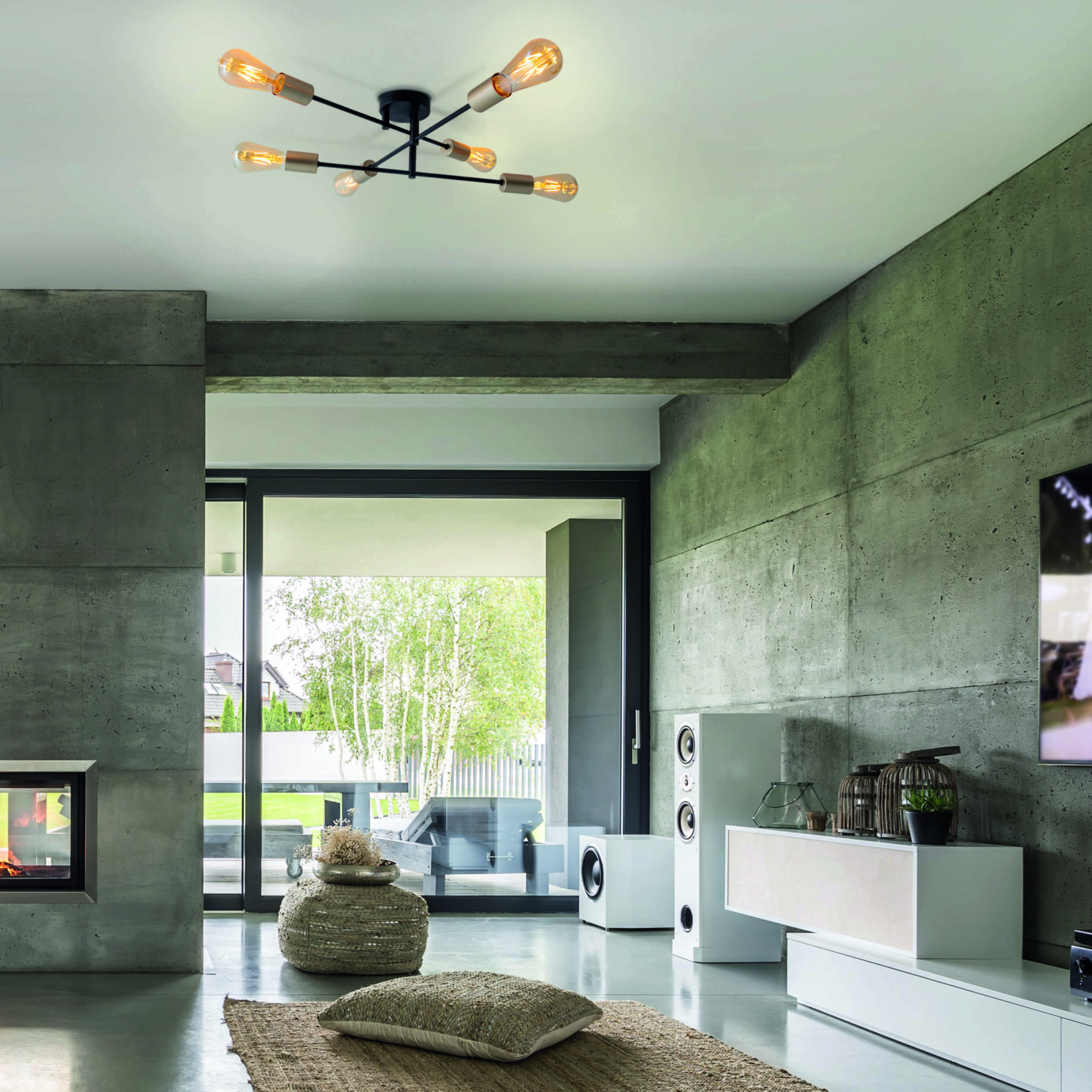 Deckenleuchte 6.flg. "MODO" L/B: 54,5 cm