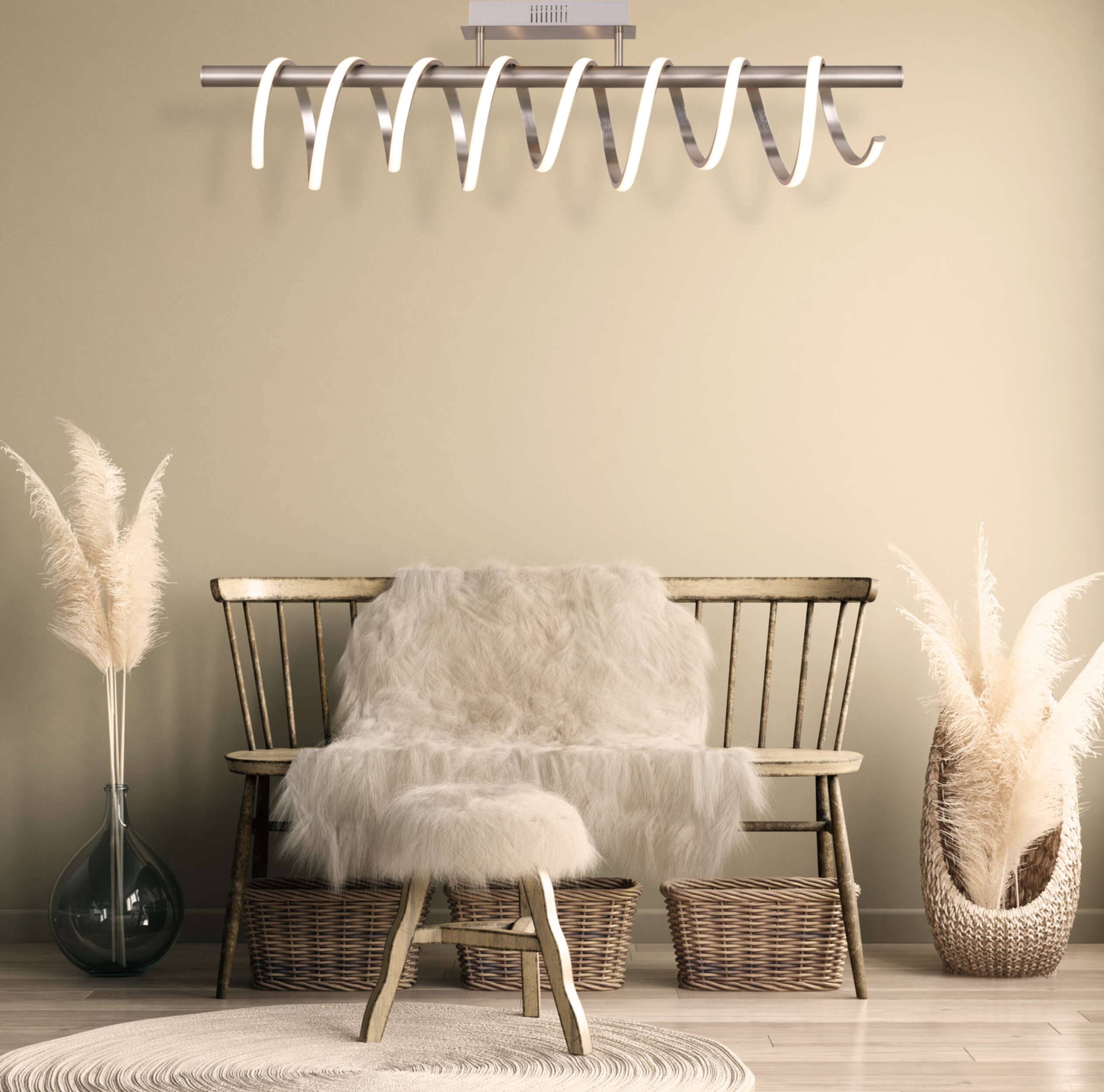 LED Deckenleuchte "BELLEZA" l: ca. 100cm chrom