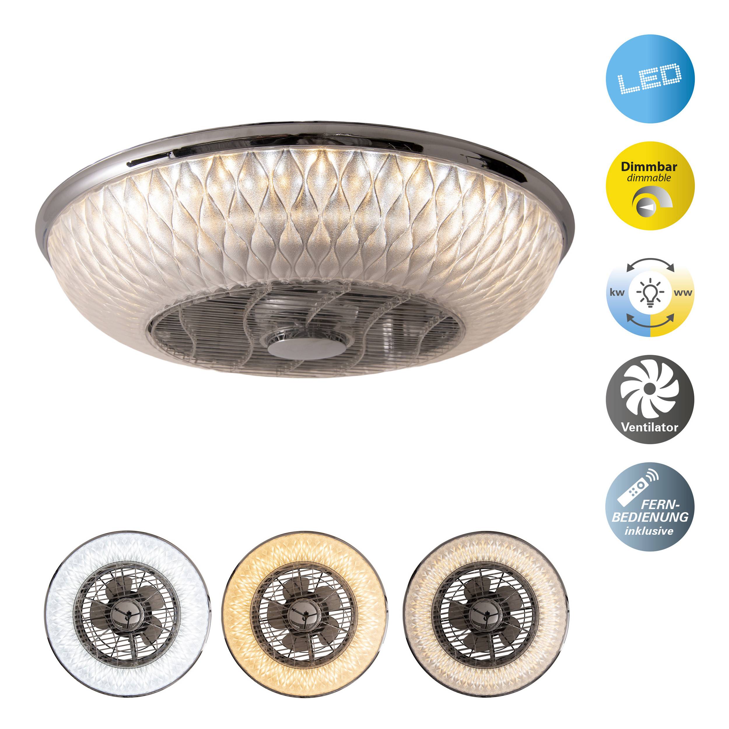 LED Deckenleuchte "VIENTO" mit Ventilator