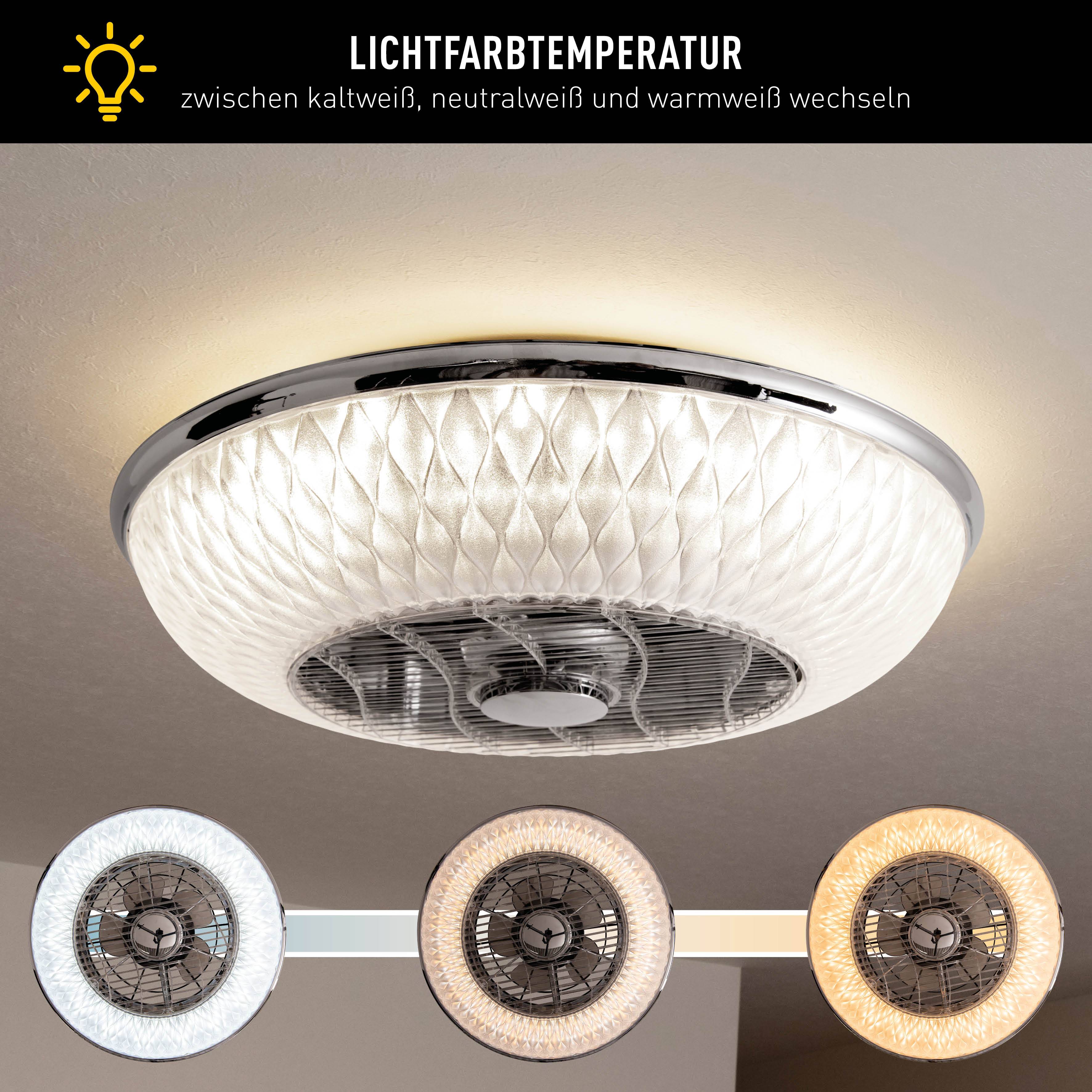 LED Deckenleuchte "VIENTO" mit Ventilator