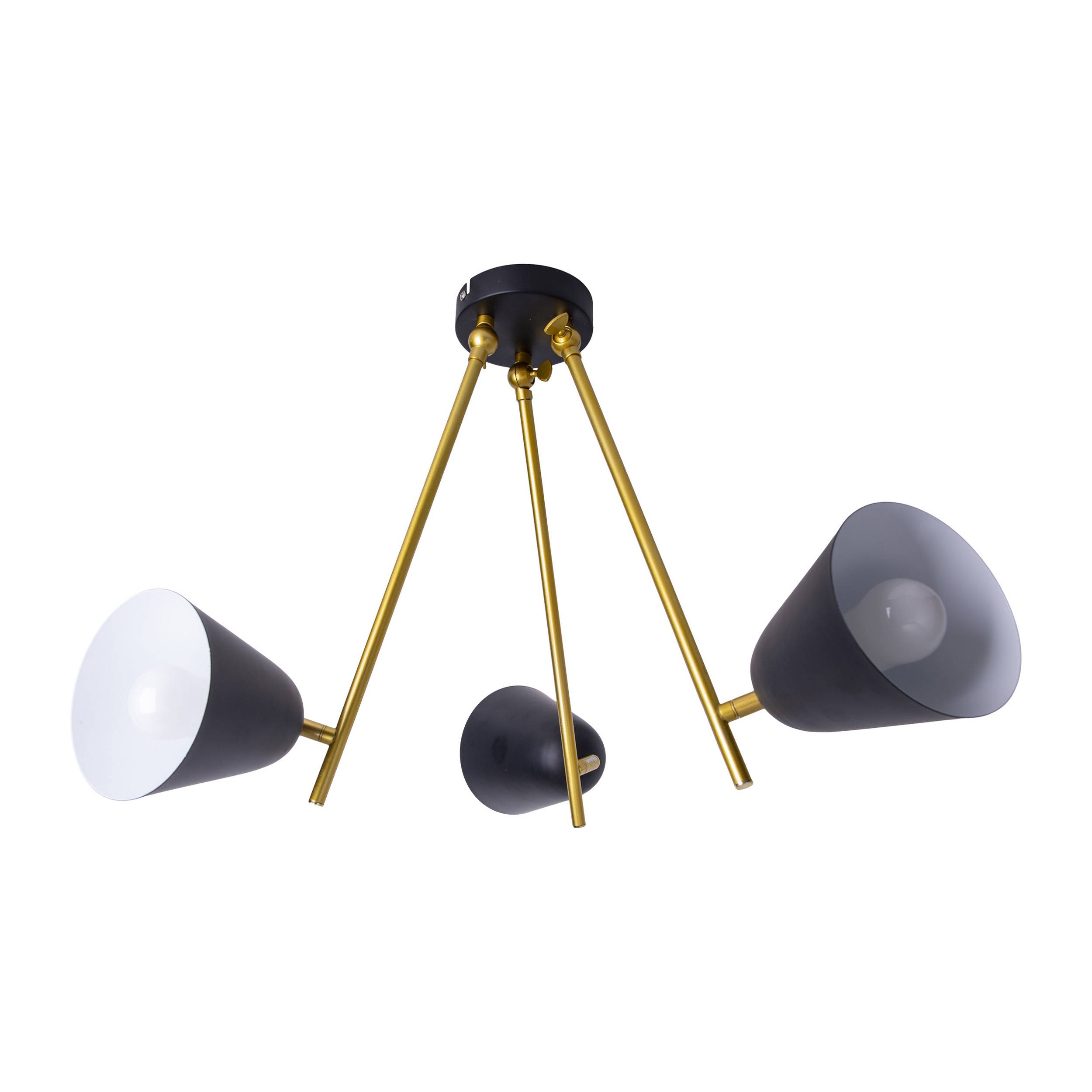 3er Deckenleuchte "TRITON" schwarz