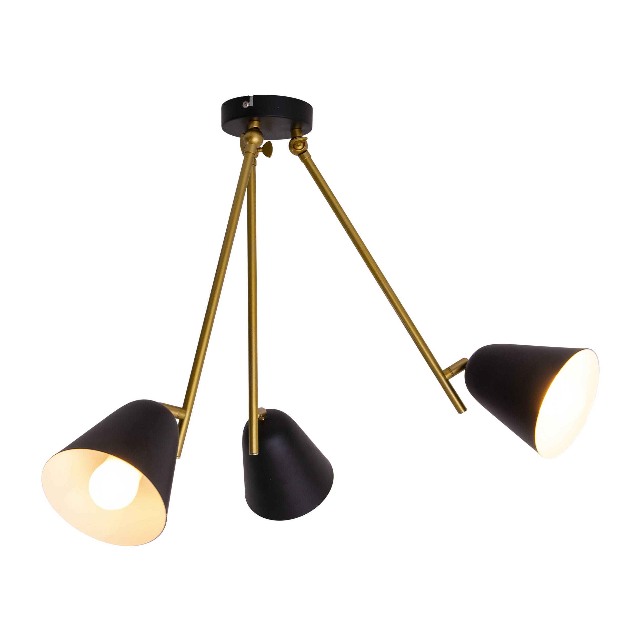 3er Deckenleuchte "TRITON" schwarz