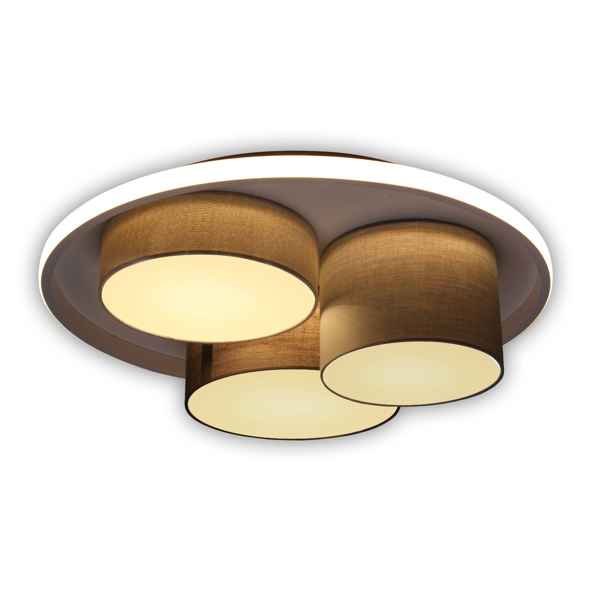 3er-LED Deckenleuchte "EPPAN" d: 49cm grau