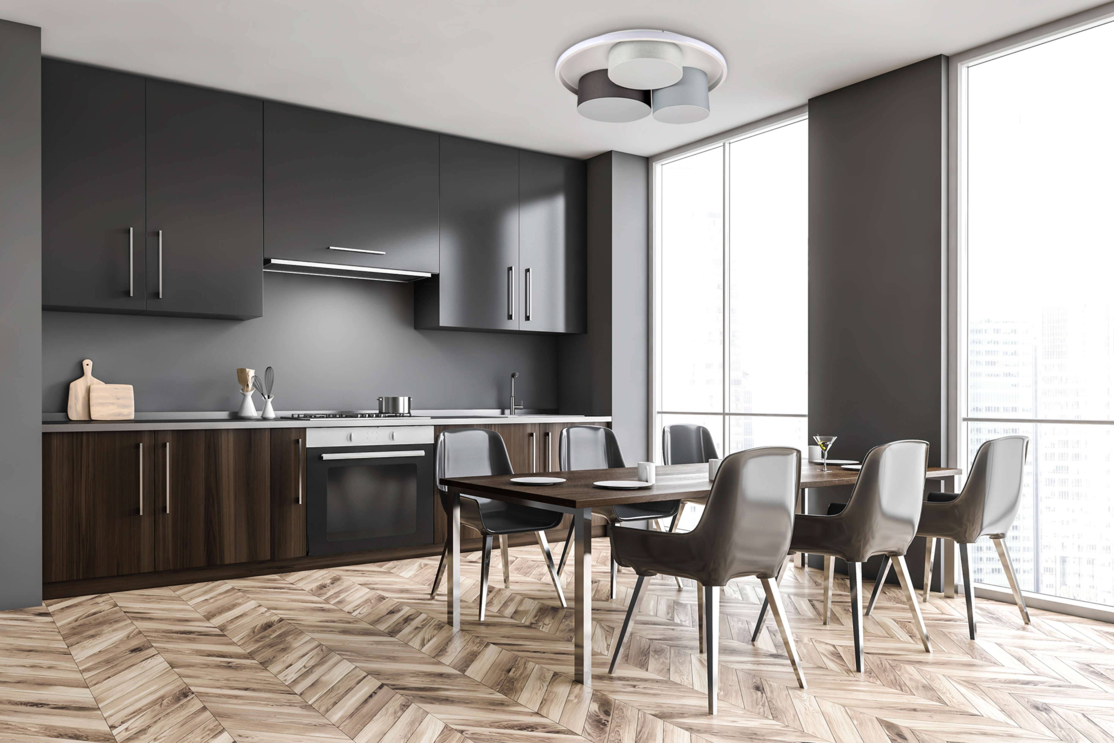 3er-LED Deckenleuchte "EPPAN" d: 49cm grau