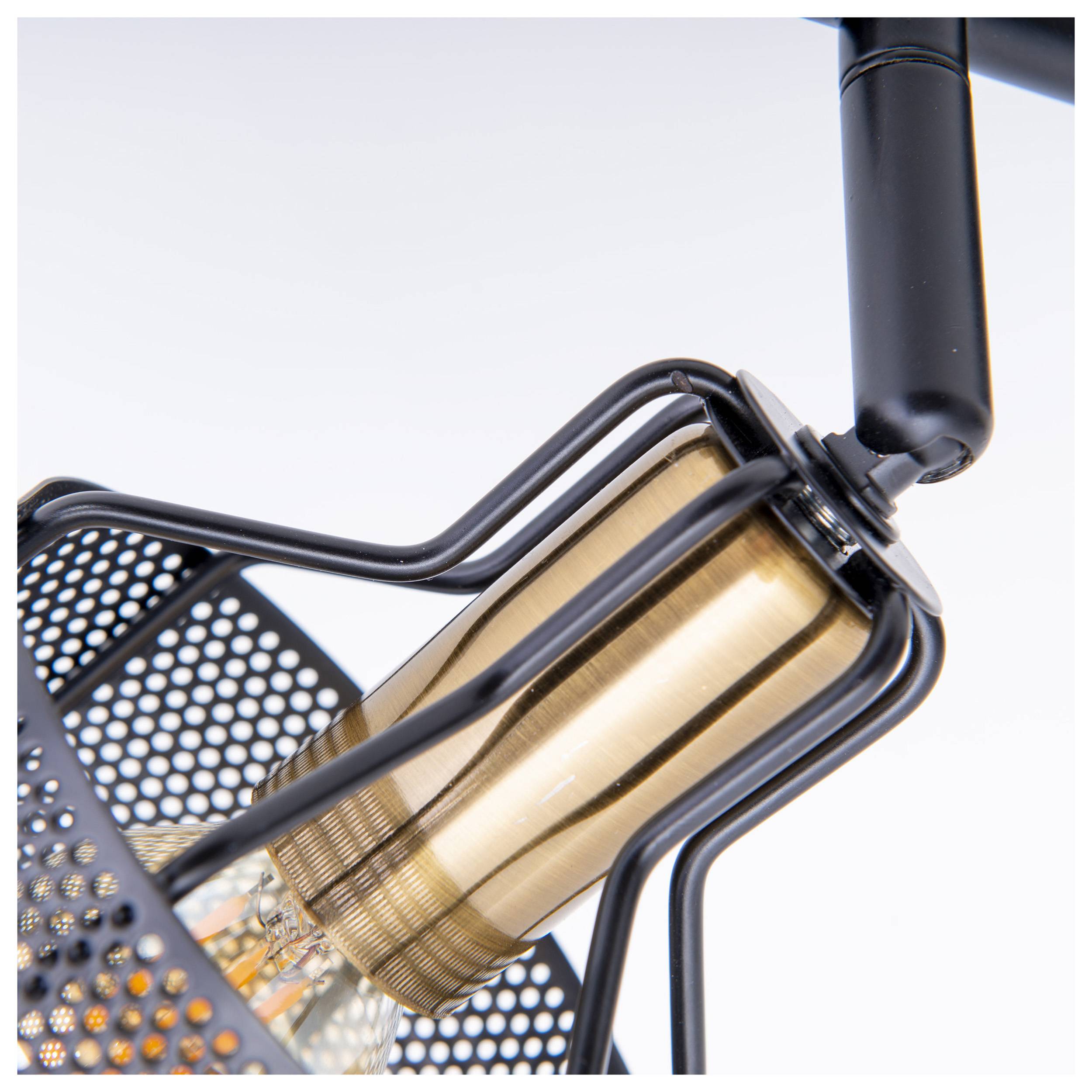 2er Wand-/Deckenleuchte/Spot "FORO" schwarz/golden