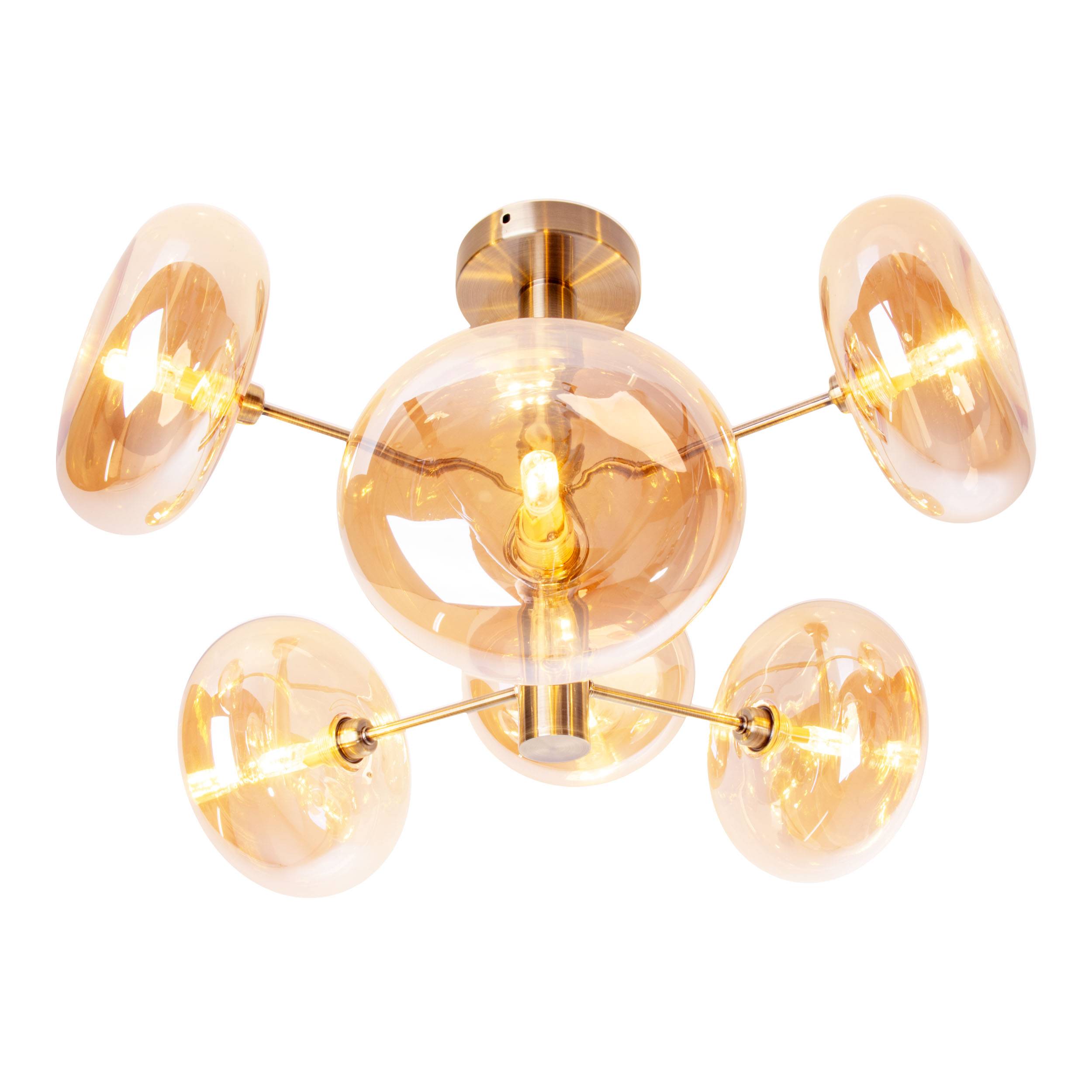 Deckenleuchte "ORION" D: ca. 52 cm amber