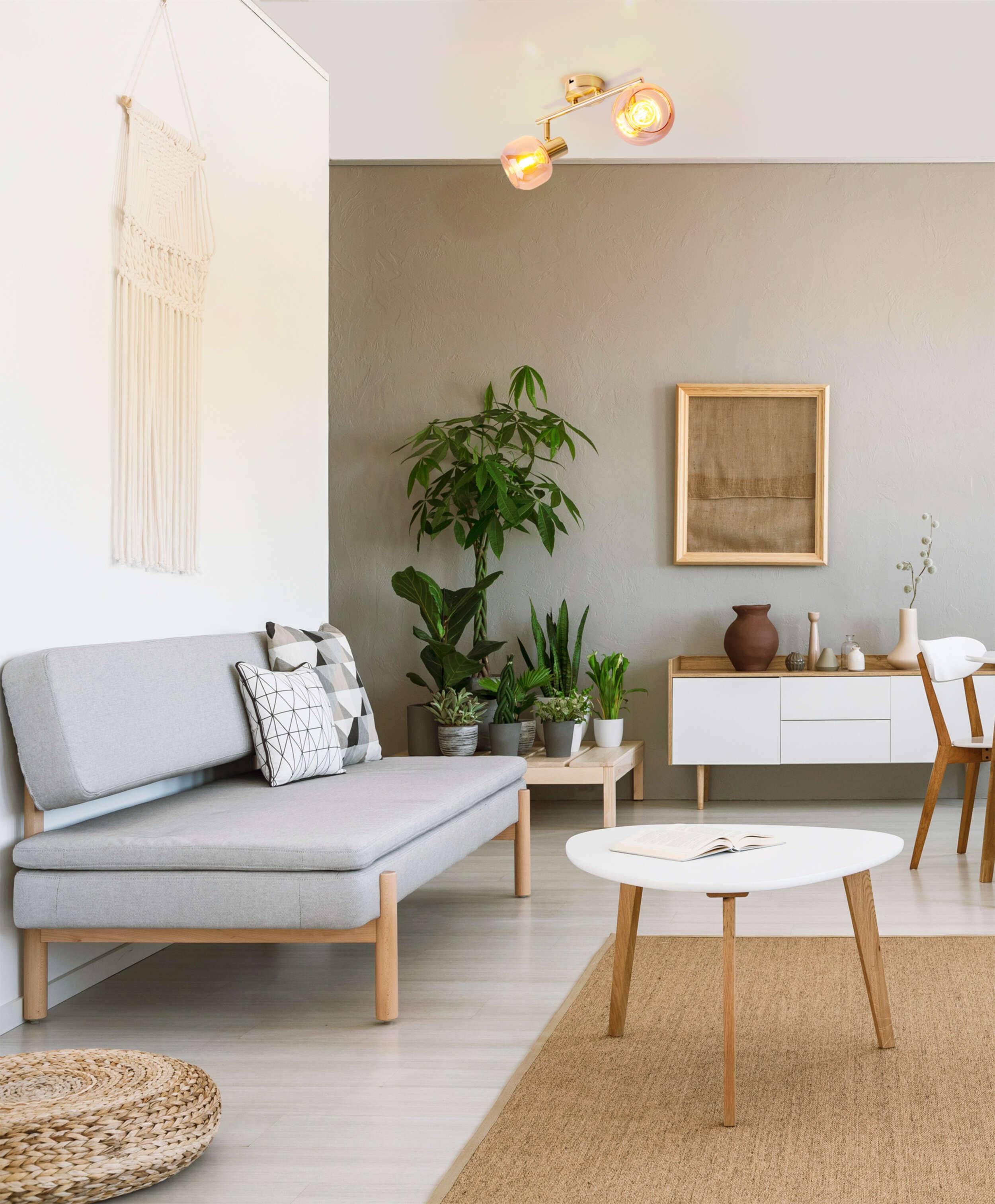 2er Spot Deckenleuchte "LIBBY" messing