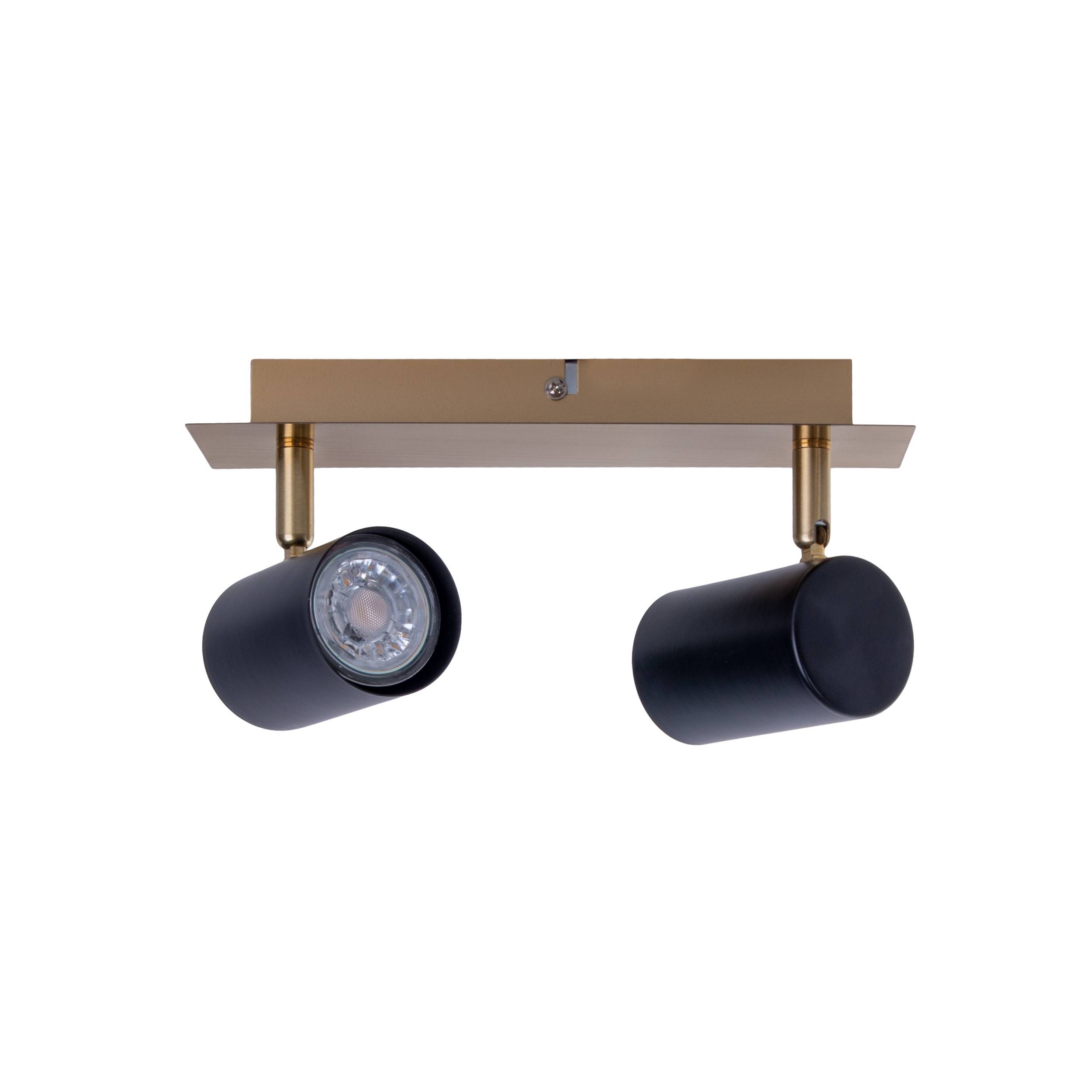 2er Wand- und Deckenleuchten "FRIDA" schwarz / gold