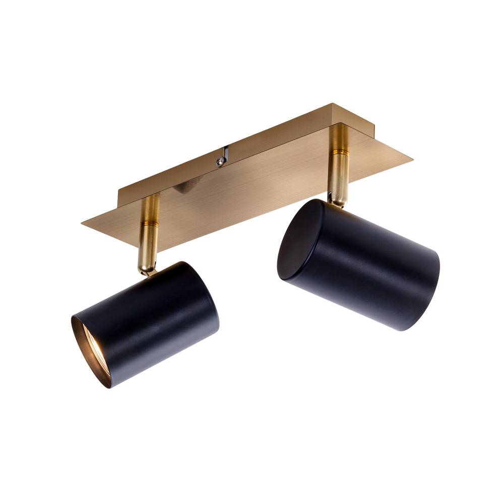 2er Wand- und Deckenleuchten "FRIDA" schwarz / gold