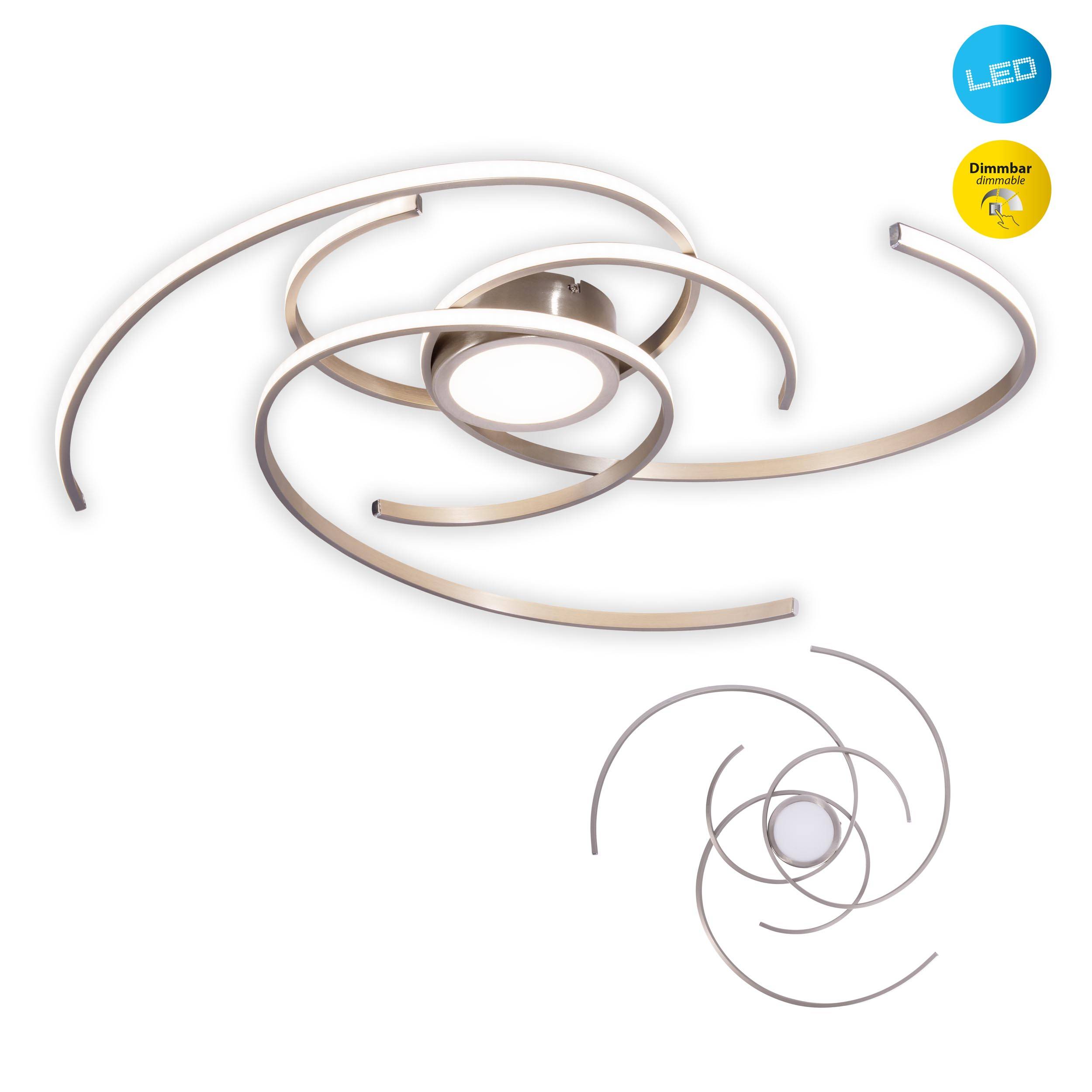 LED Deckenleuchte "RADON" silber