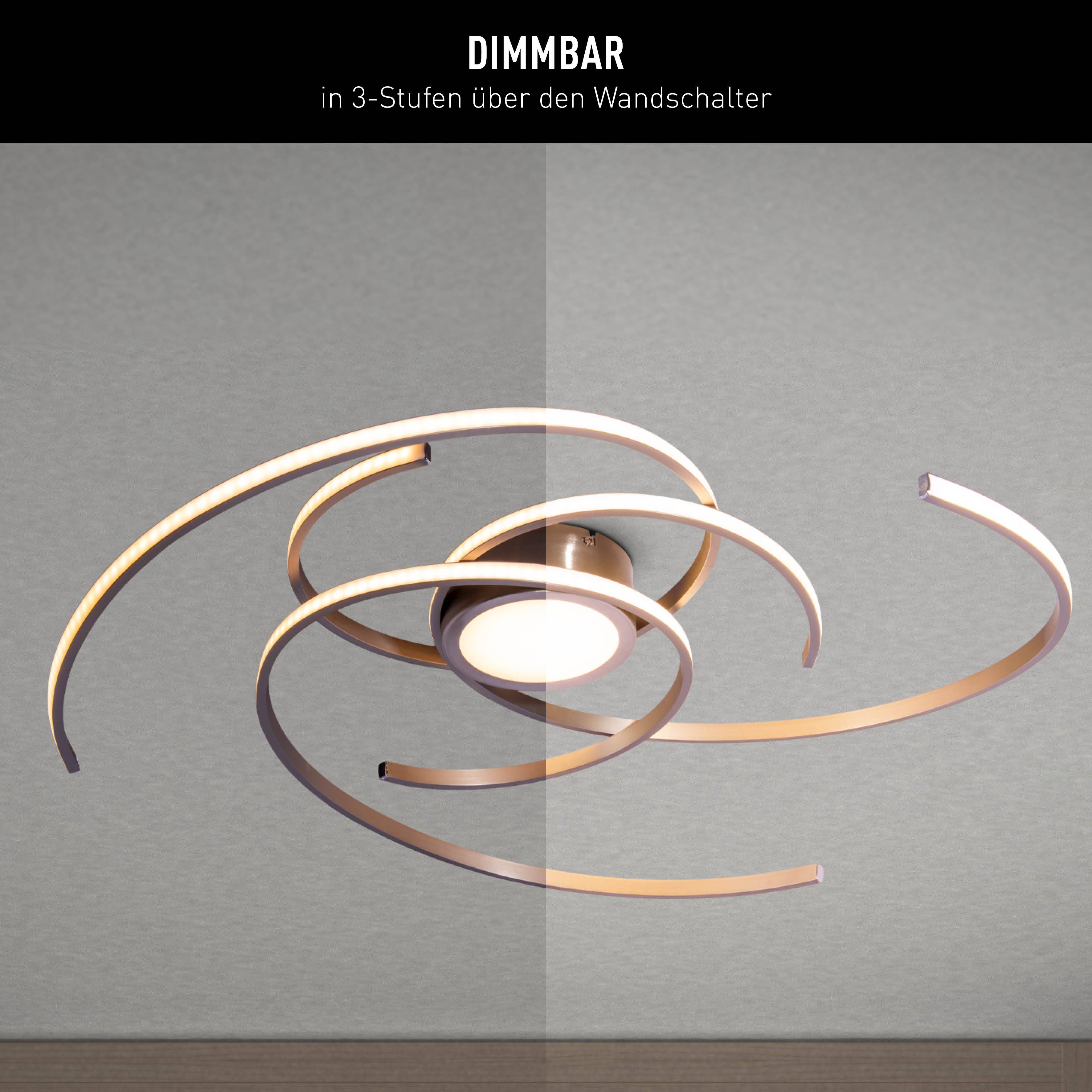 LED Deckenleuchte "RADON" silber