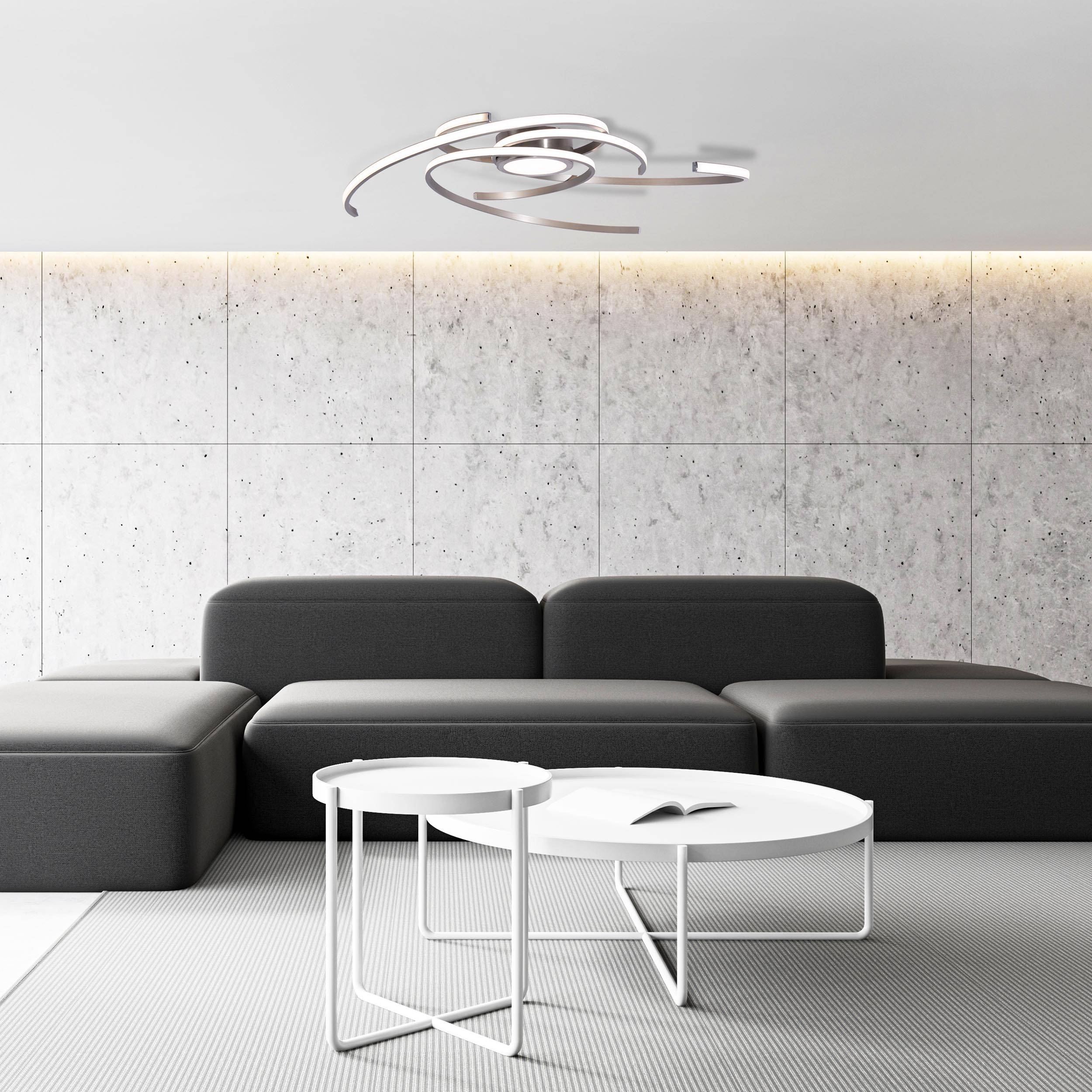 LED Deckenleuchte "RADON" silber