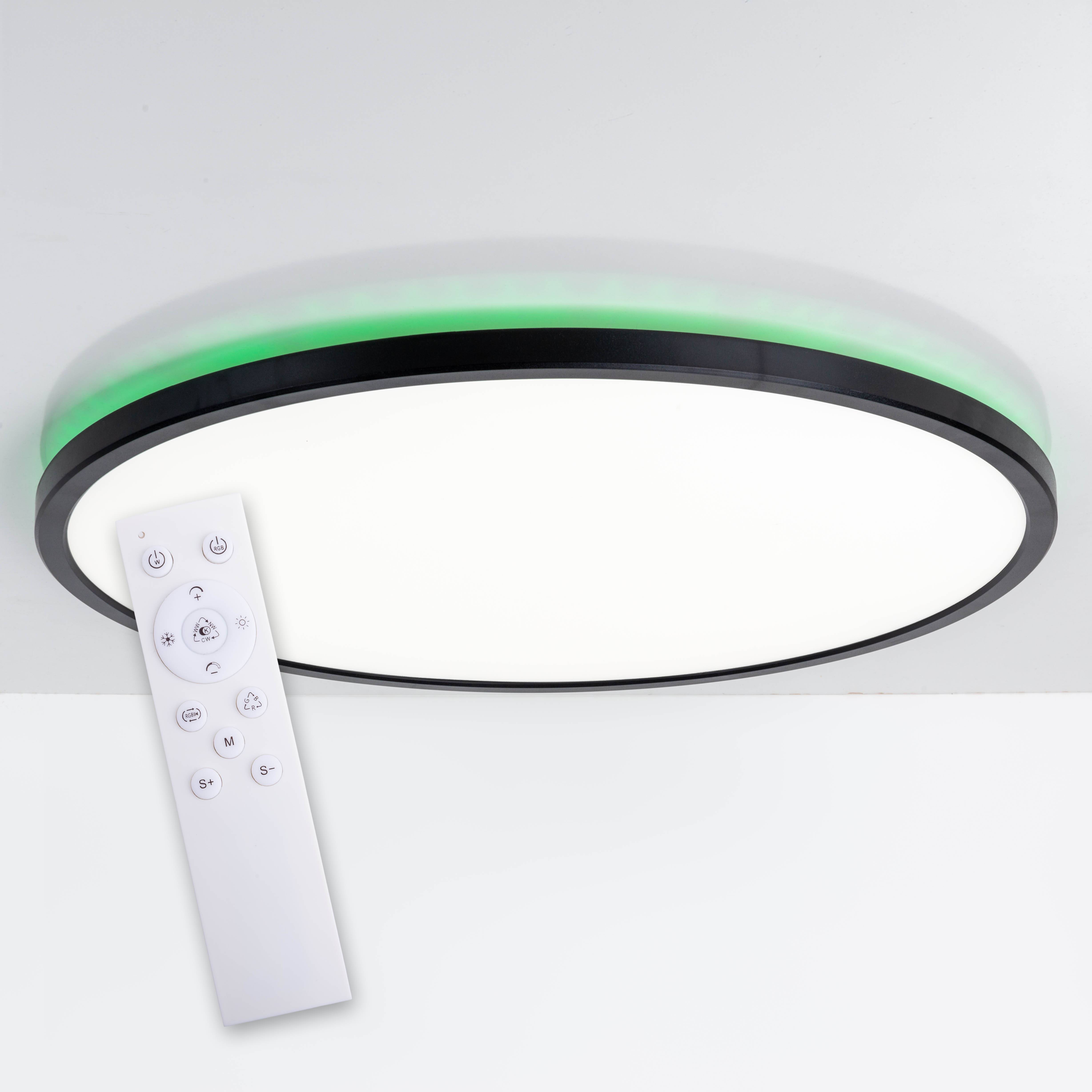 LED Deckenleuchte "CARLO" mit RGB-Backlight D: 29,3 cm