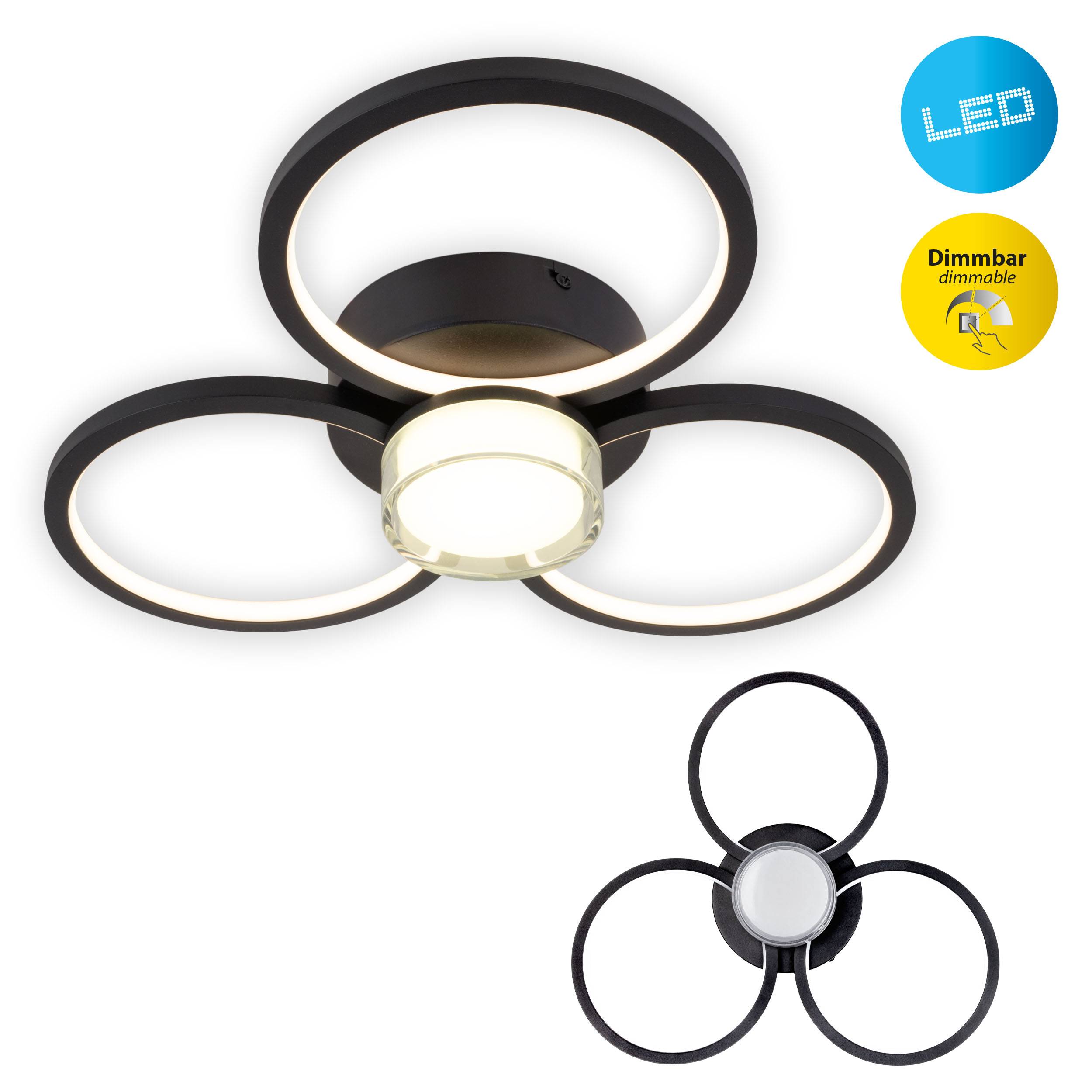 LED Deckenleuchte "CIMO" D:43,6cm